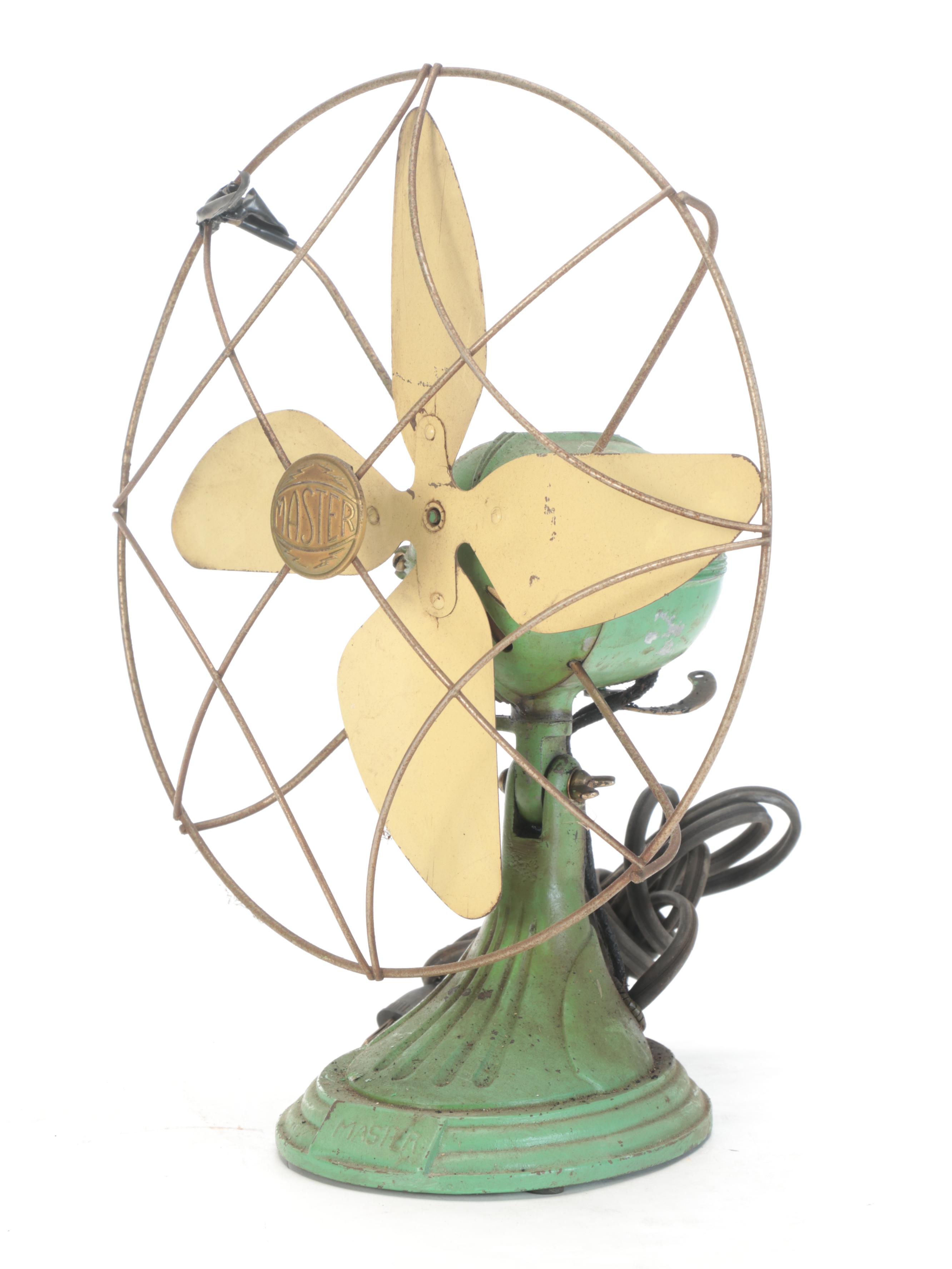 Art Deco Style Master, Zero and Other Cast Metal Desk Fans EBTH
