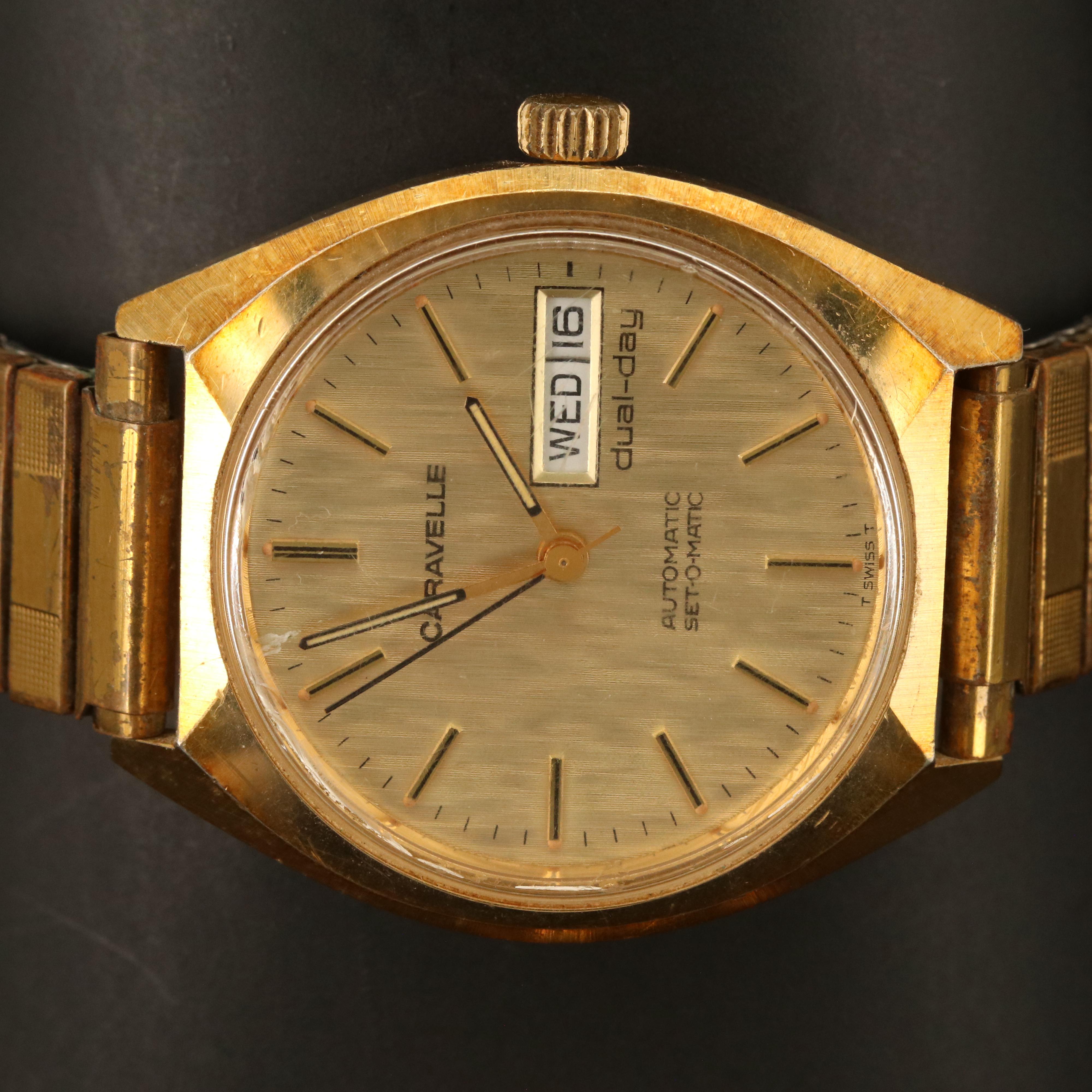 Caravelle and KidderPeabody GoldTone Wristwatches with Medallion EBTH