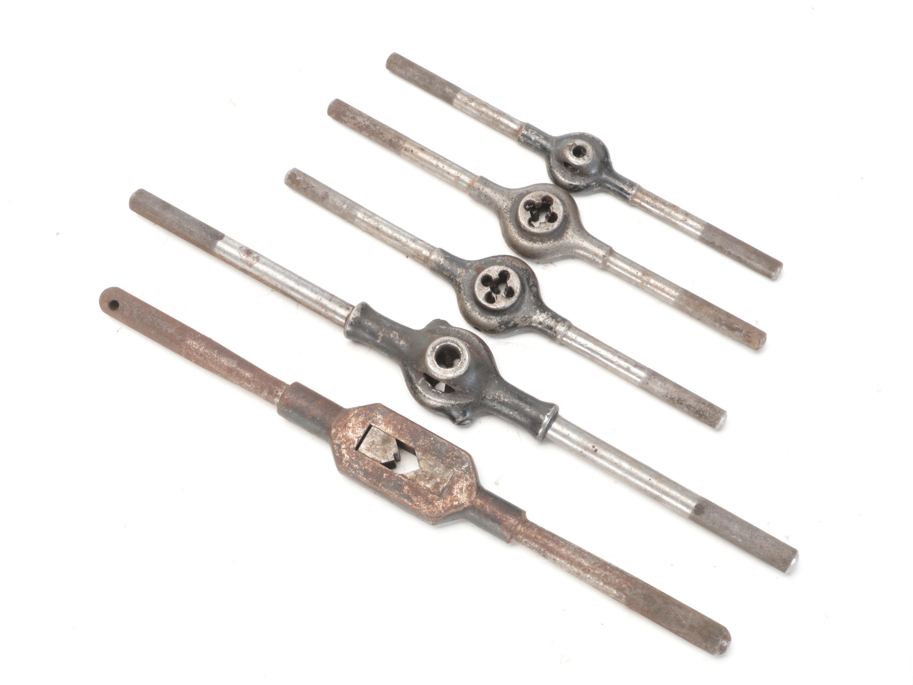 Cast Metal Tap and Die Set in Wooden Case EBTH