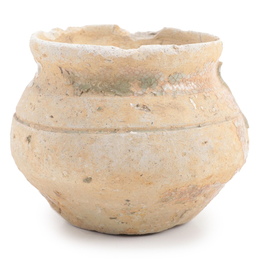 Korean Glazed Stoneware Jar
