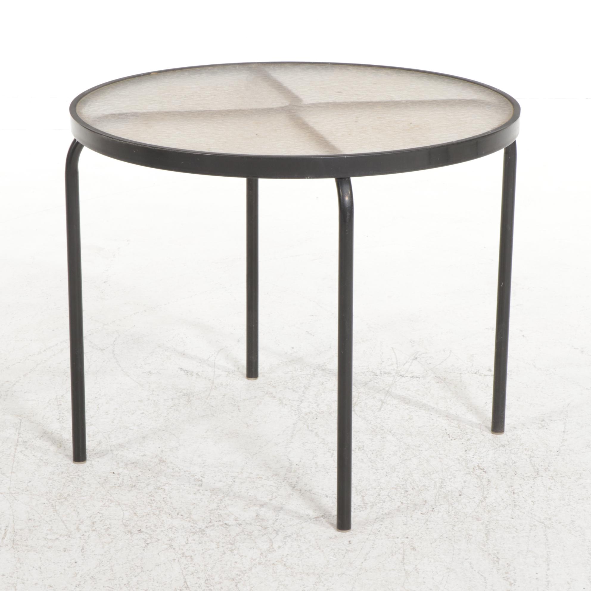 Tropitone Metal Frame Patio Table with Four StrapSeat Chairs, Late