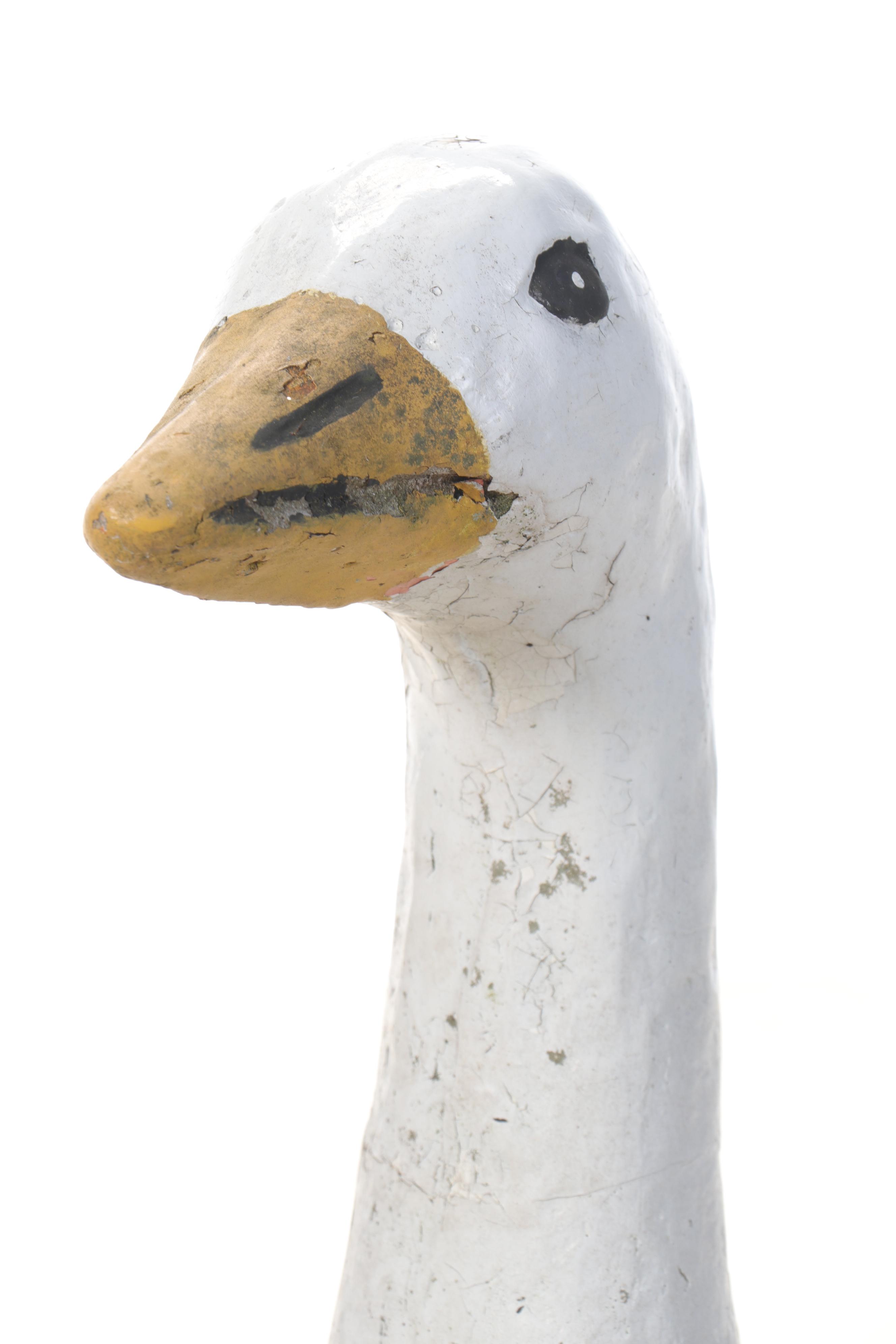 HandPainted Concrete Goose Garden Statue EBTH