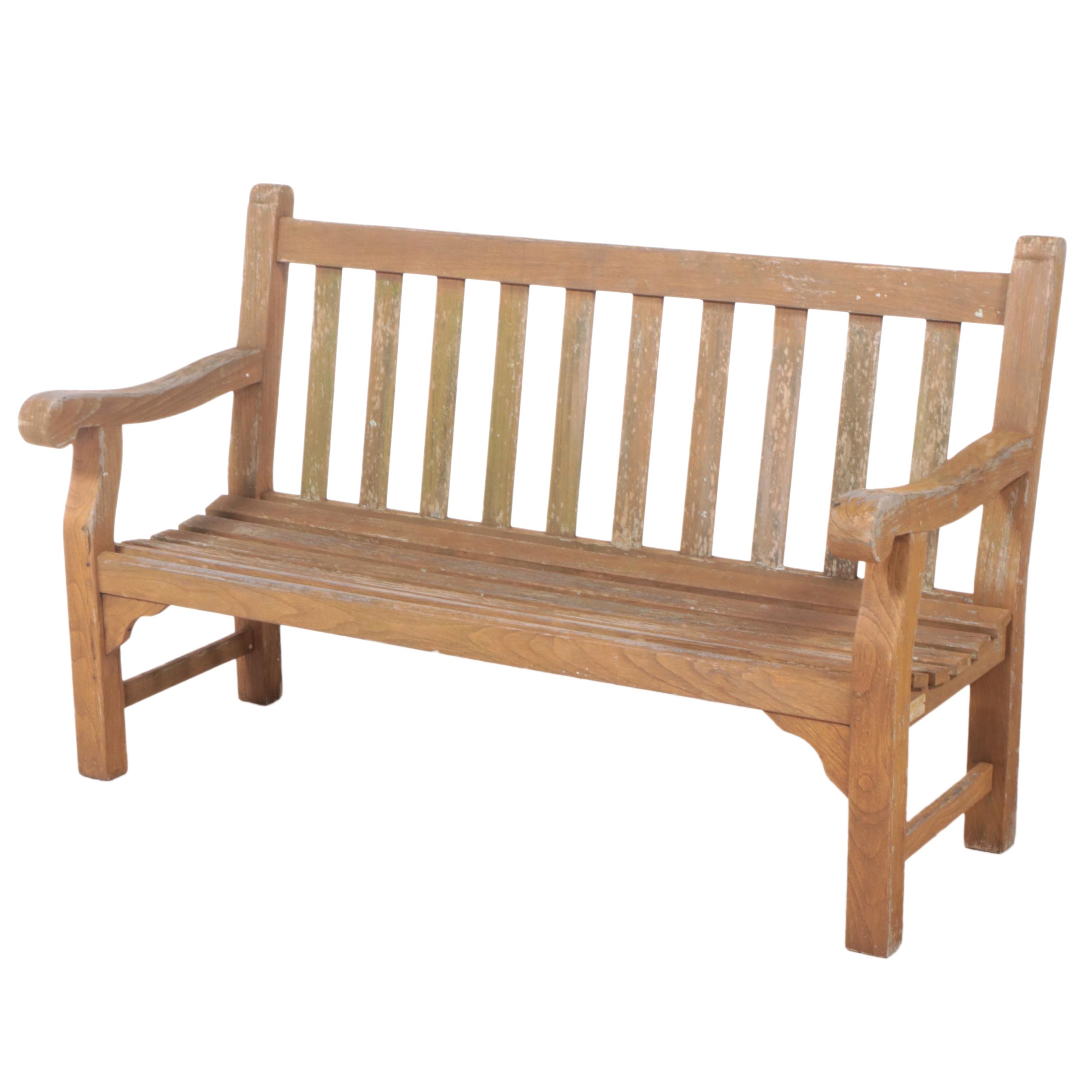 Country Casual Teak Outdoor Patio Bench EBTH