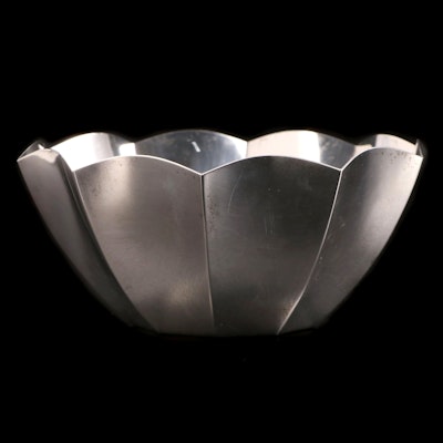 Tiffany & Co. Sterling Silver Scalloped Bowl, Mid to Late 20th Century