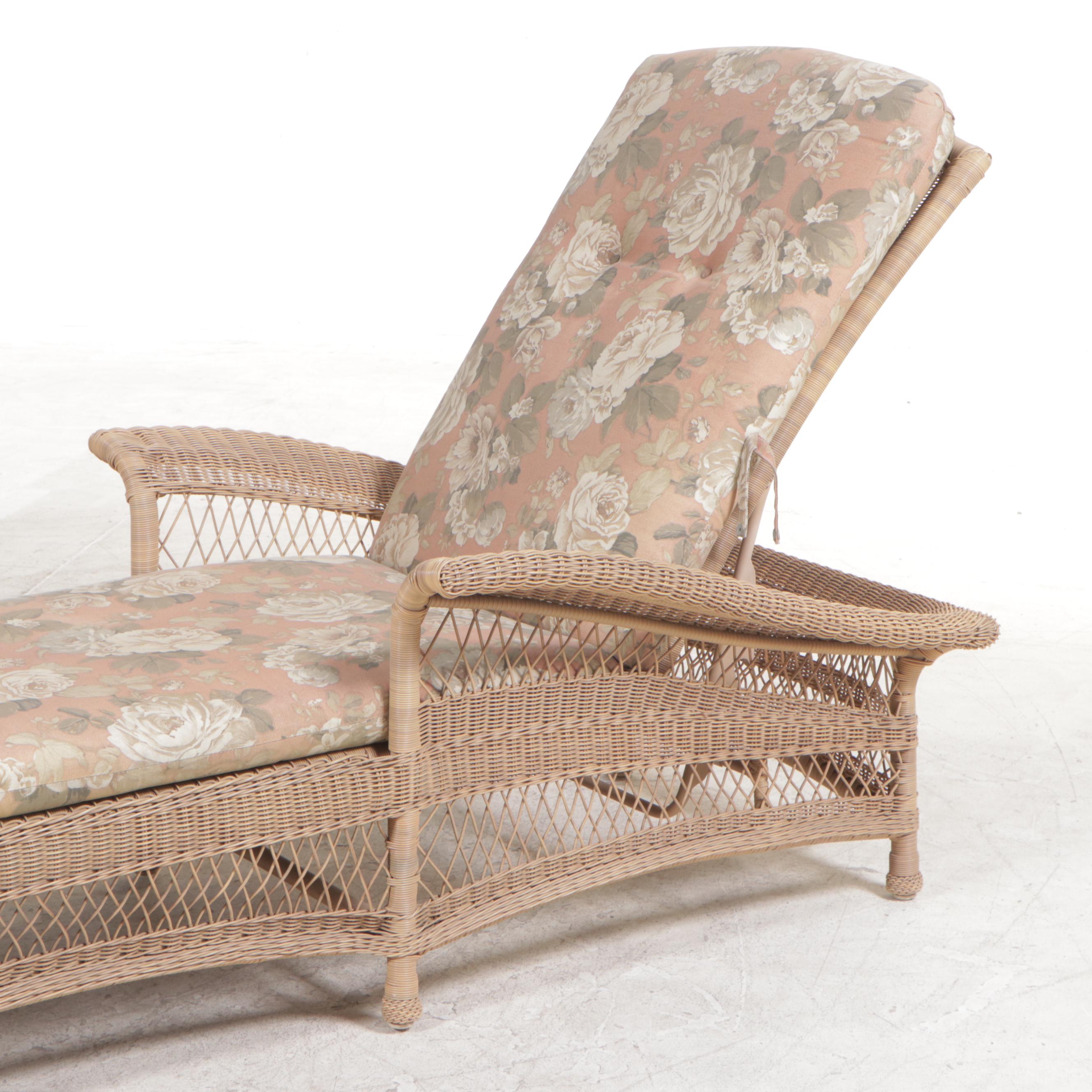 Resin Wicker Patio Chaise Lounge EBTH