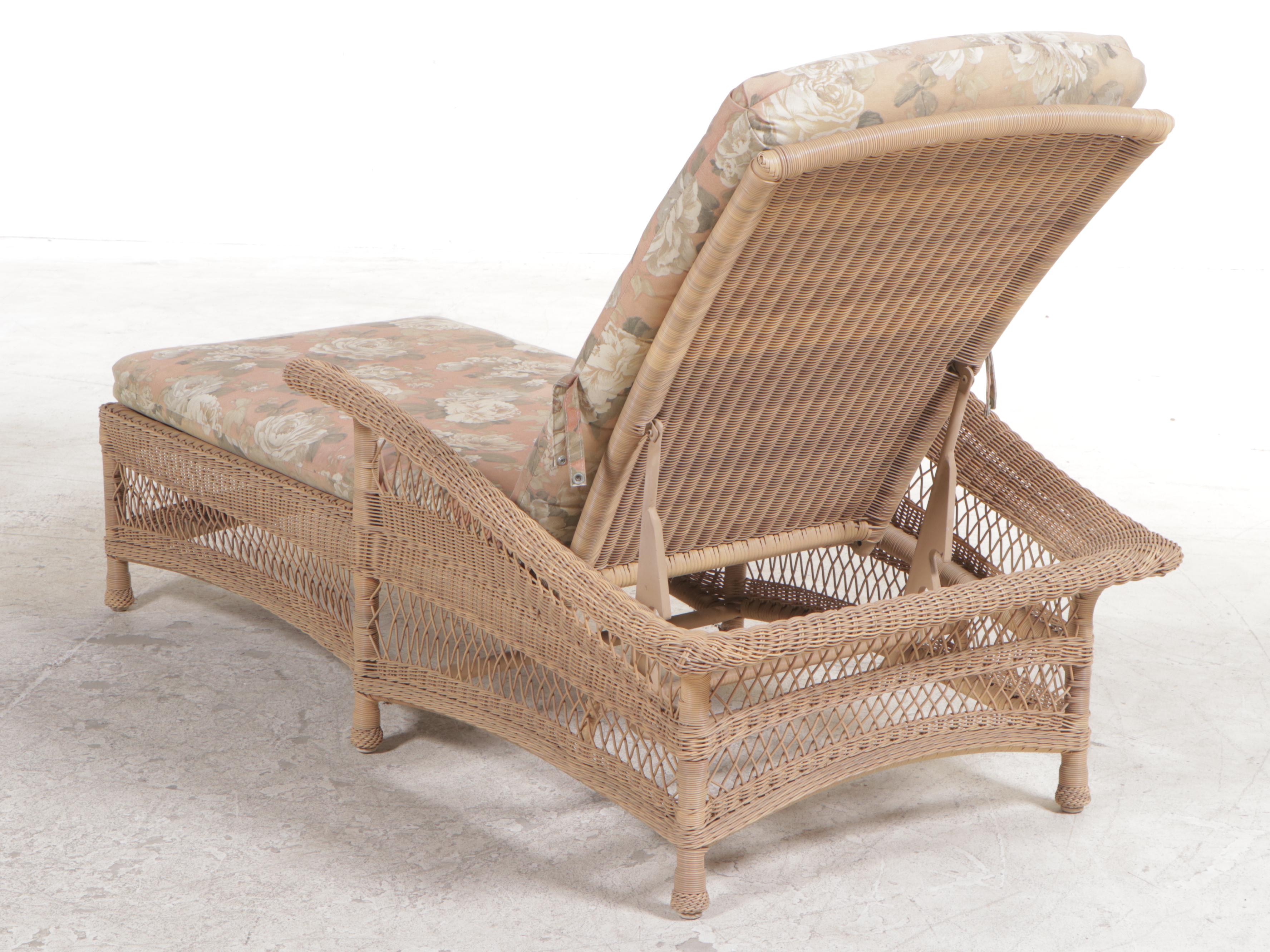 Resin Wicker Patio Chaise Lounge EBTH