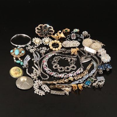 Vintage Rhinestone and Faux Pearl Jewelry Collection