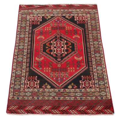 4'4 x 6'2 Hand-Knotted Persian Abadeh Rug