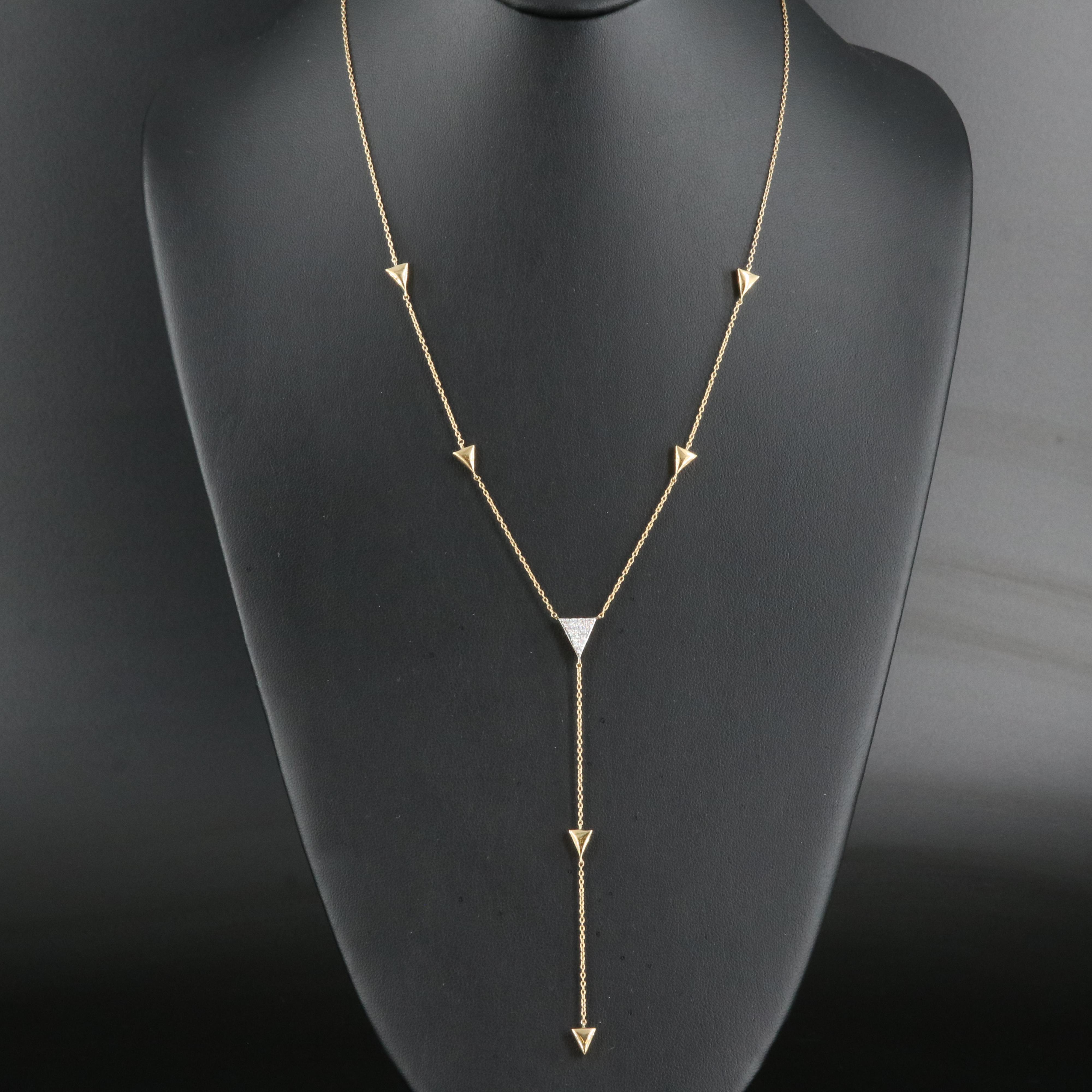 Sterling Diamond Y Necklace EBTH