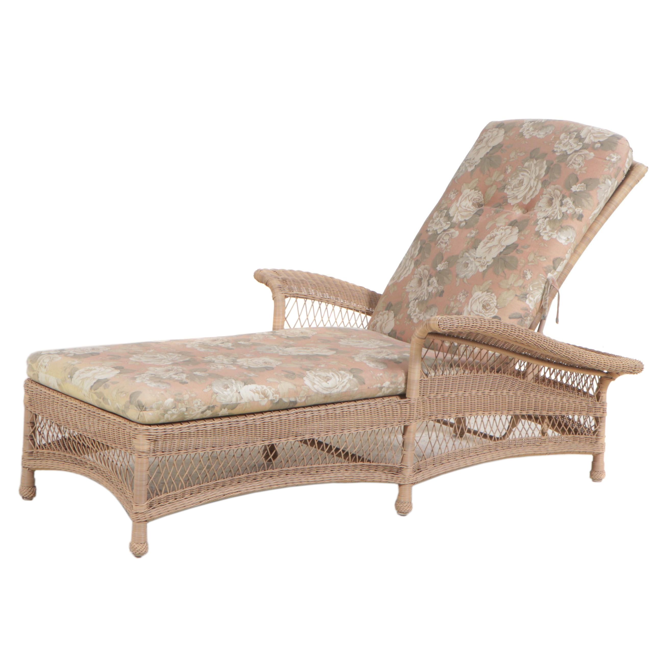 Resin Wicker Patio Chaise Lounge EBTH