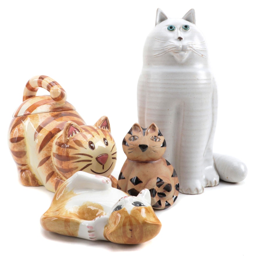 Ceramic and Earthenware Figures of Cats