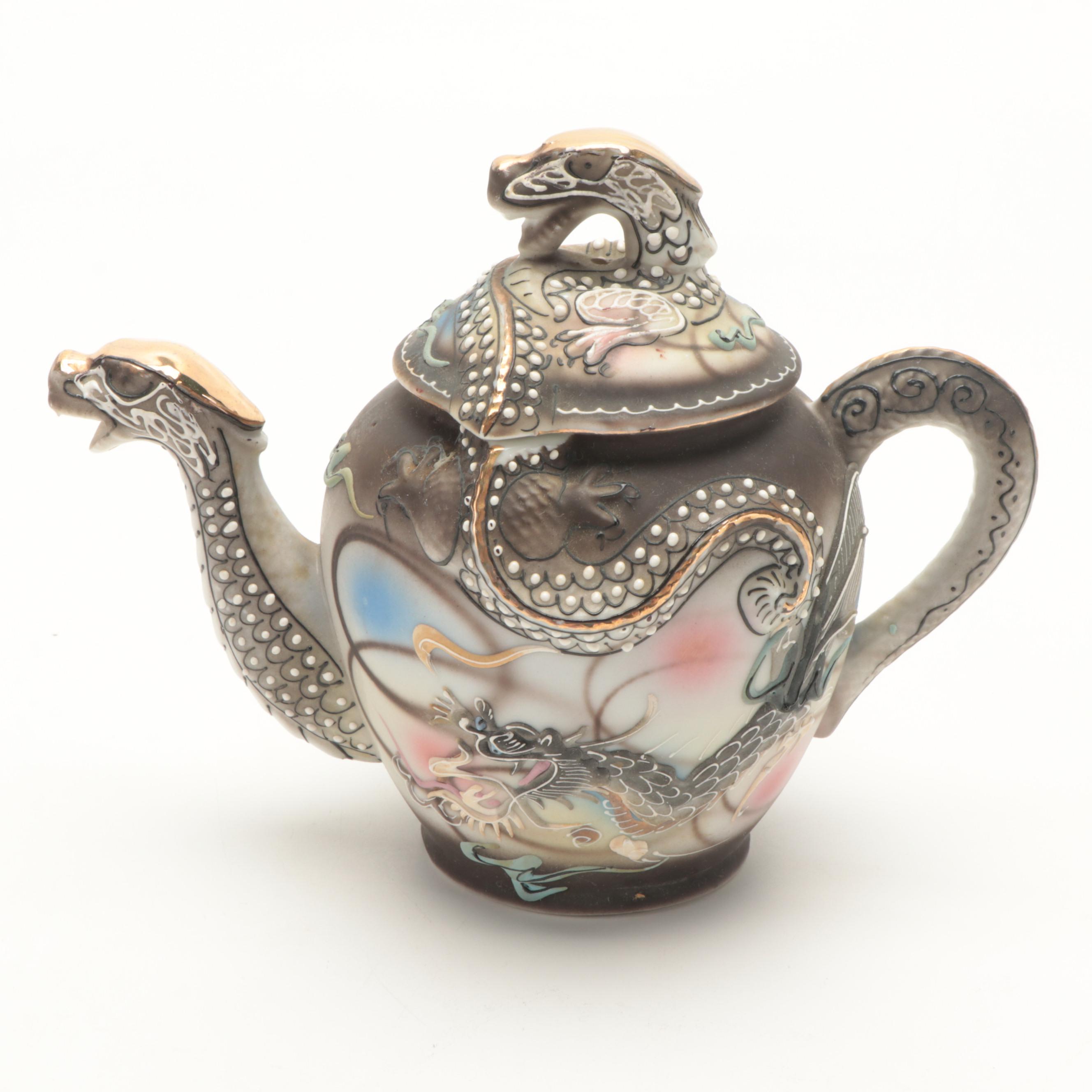 Japanese Moriage Dragonware Porcelain Tea Set, Mid20th Century EBTH