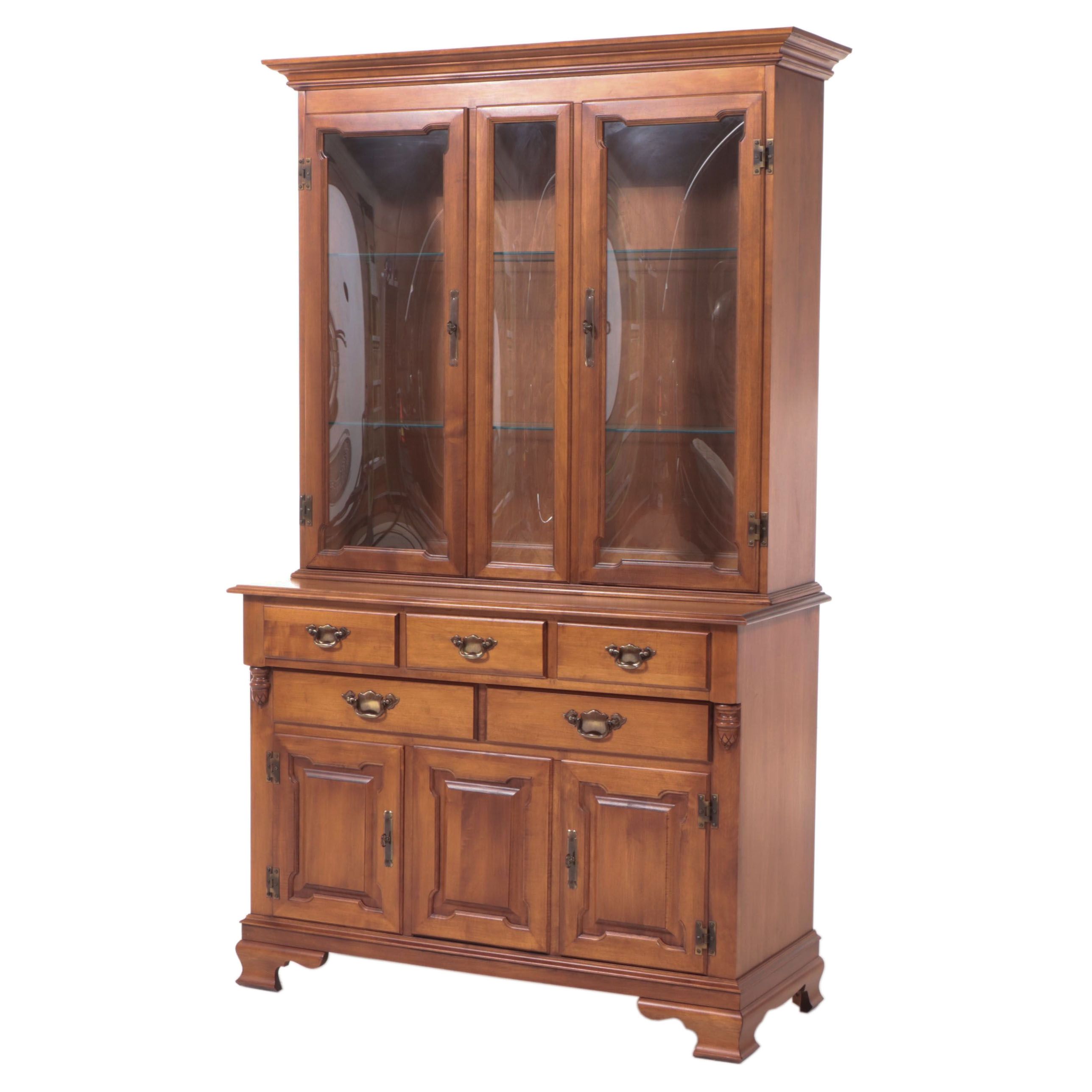 Tell City Chair Co. "Young Republic" Maple China Cabinet | EBTH