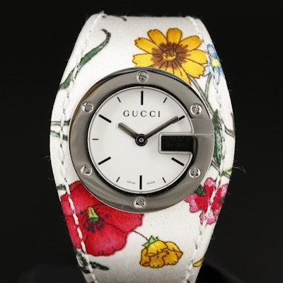 Gucci Special Edition 2005 Floral Pattern Wristwatch