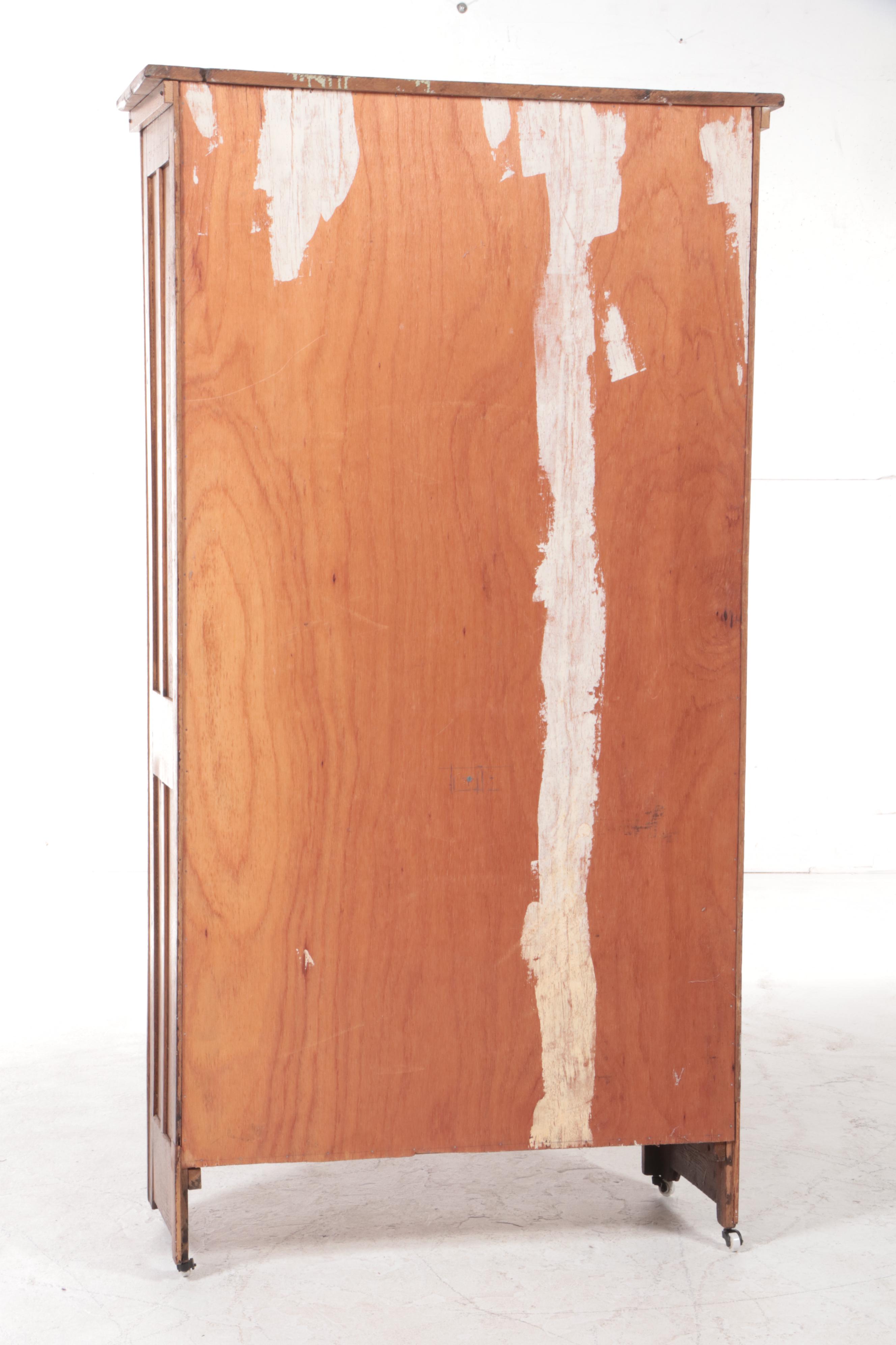 American Primitive Oak China Cupboard, Late 19th/Early 20th Century EBTH