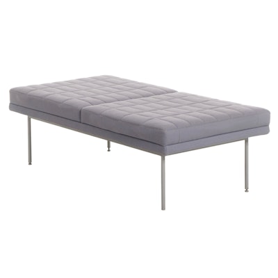 Geiger "HMI Collections" Tuxedo Lounge Bench in Quilted Upholstery