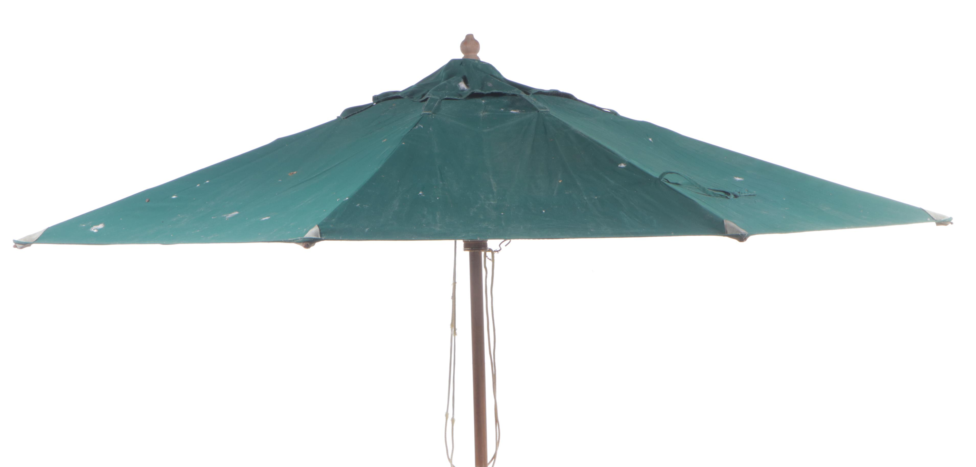 Country Casual Teak Patio Dining Set with Umbrella EBTH