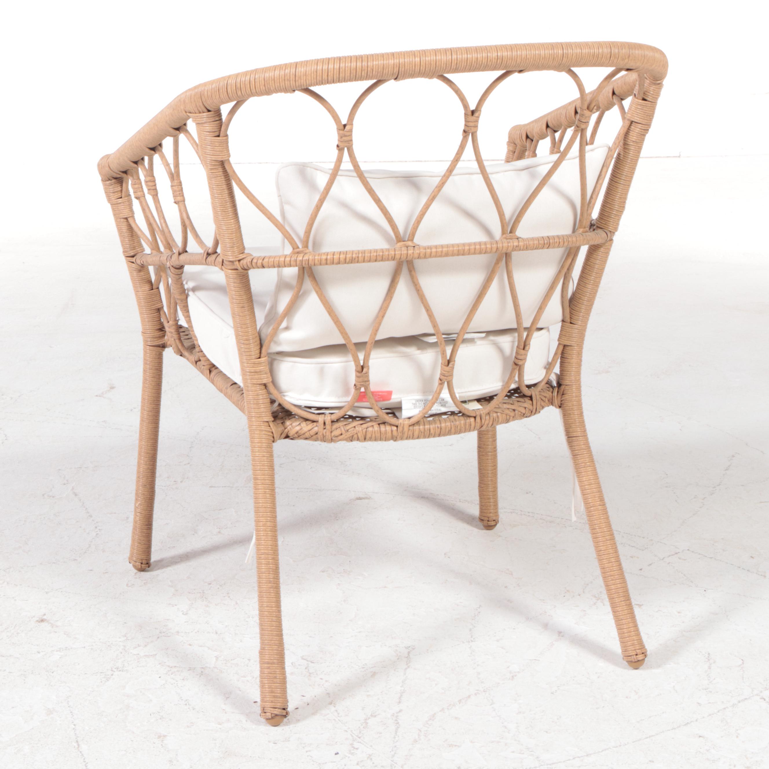 Four Opalhouse for Target Britanna Patio Armchairs with Cushions EBTH