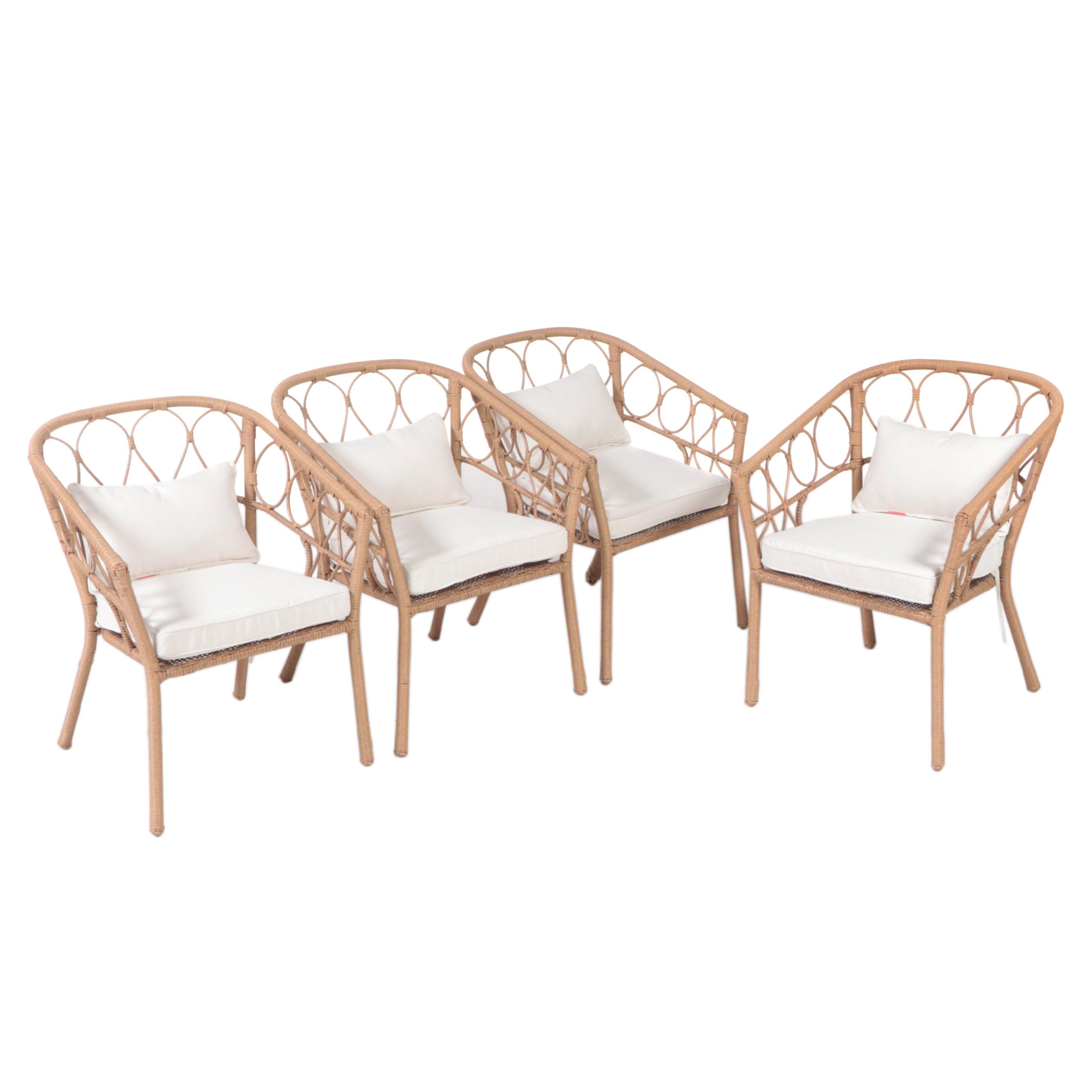 Four Opalhouse for Target Britanna Patio Armchairs with Cushions EBTH