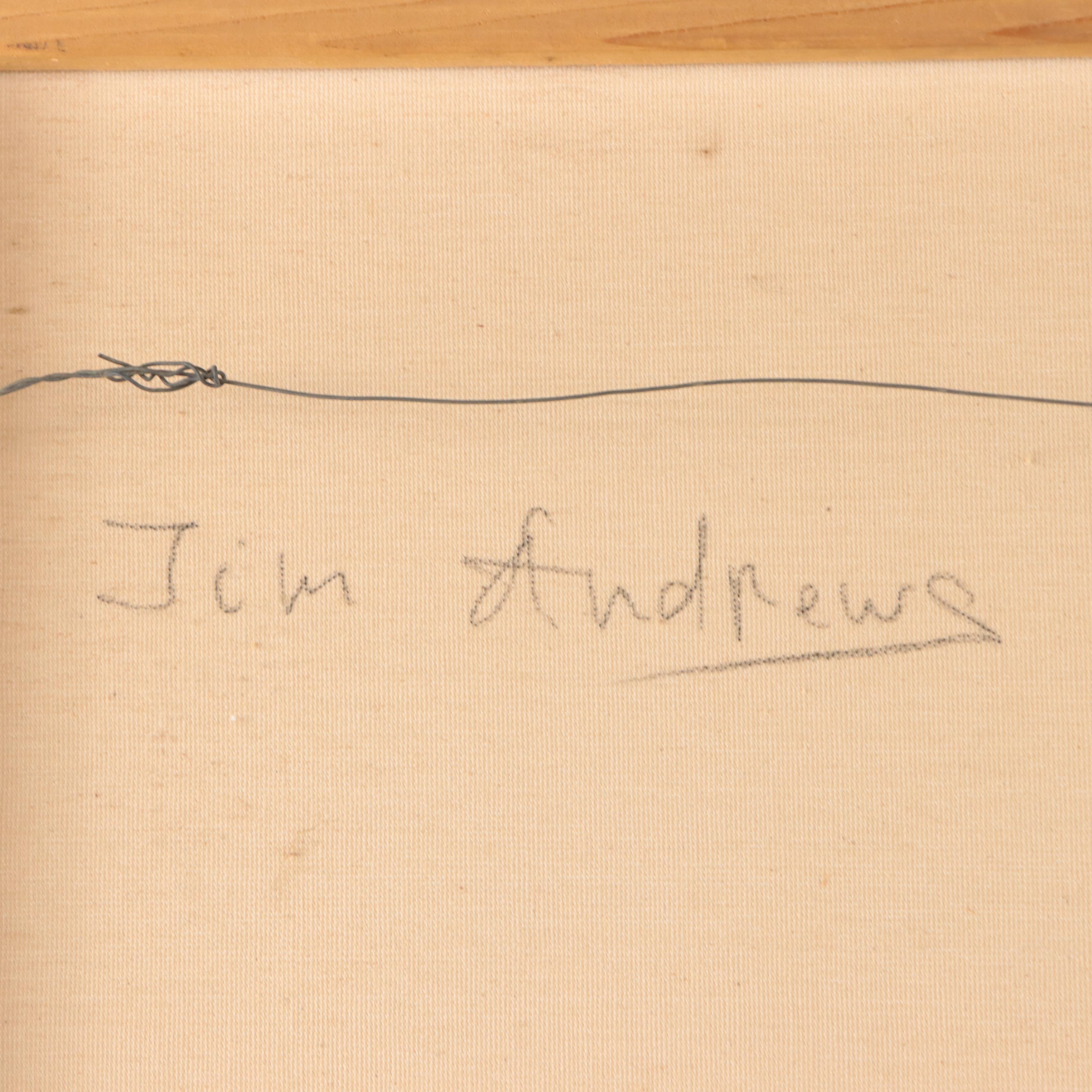 Jim Andrews Oil Painting of Lone Tree, Late 20th Century EBTH