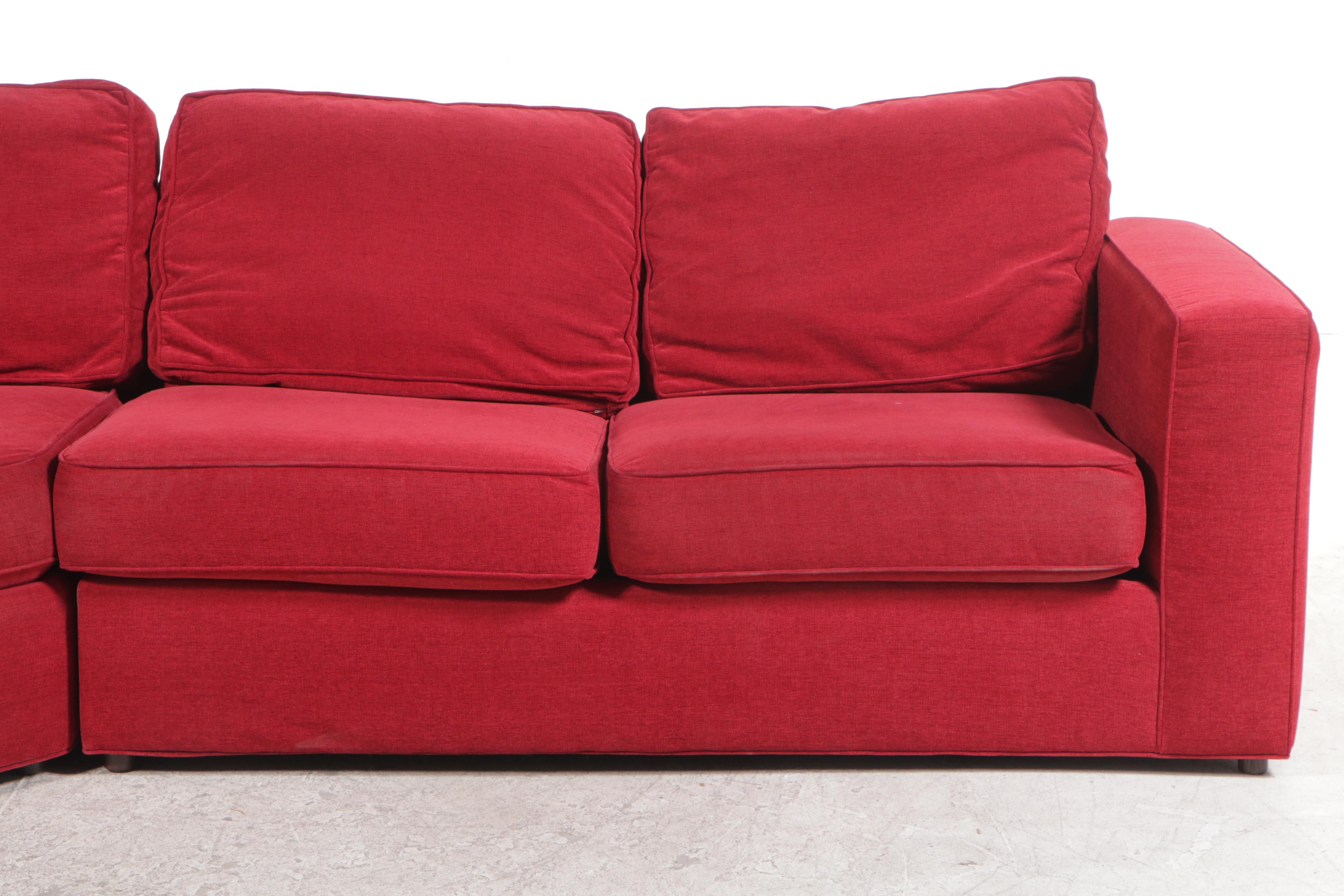 TwoPiece Norwalk Furniture CustomUpholstered Sectional Sofa and