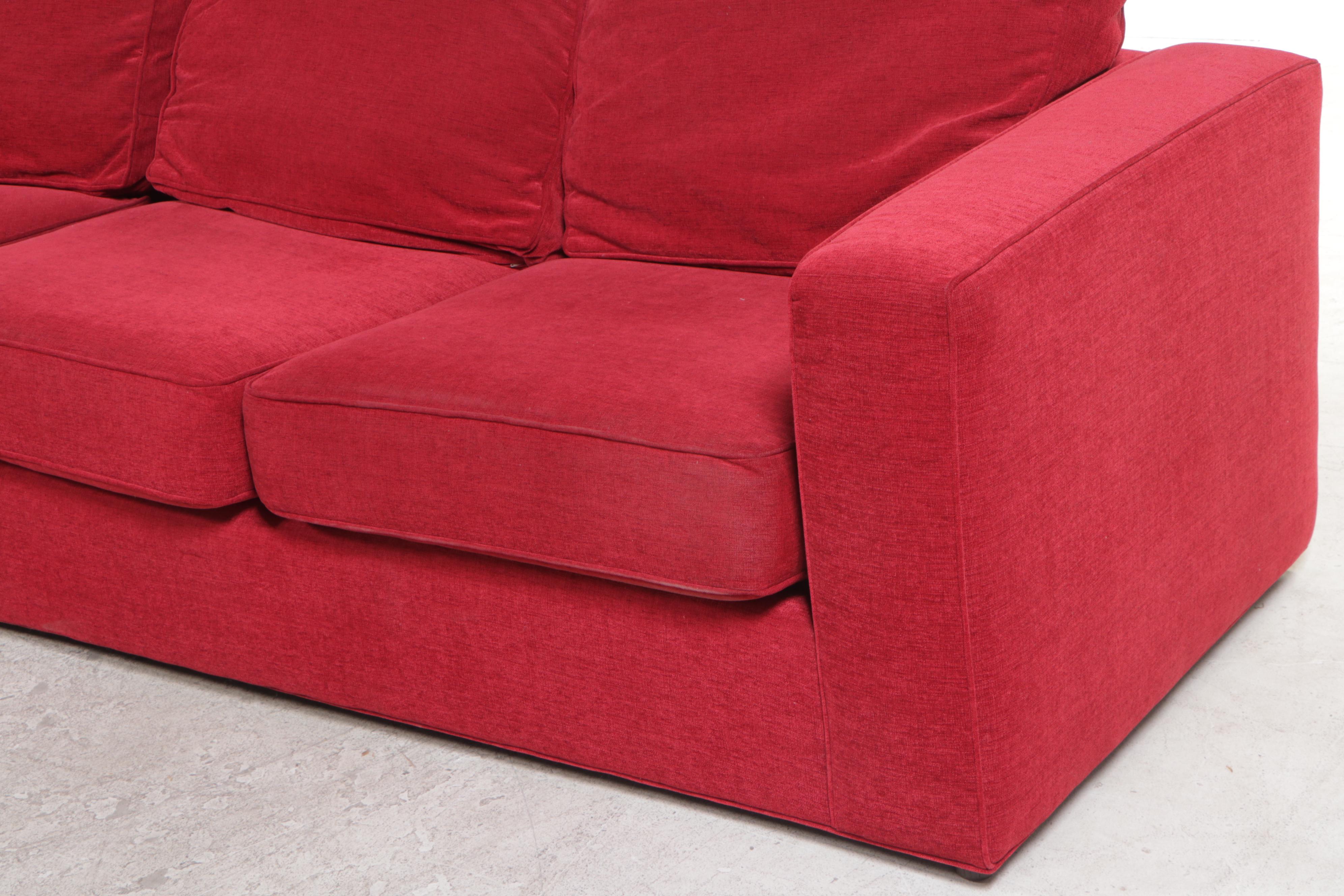 TwoPiece Norwalk Furniture CustomUpholstered Sectional Sofa and