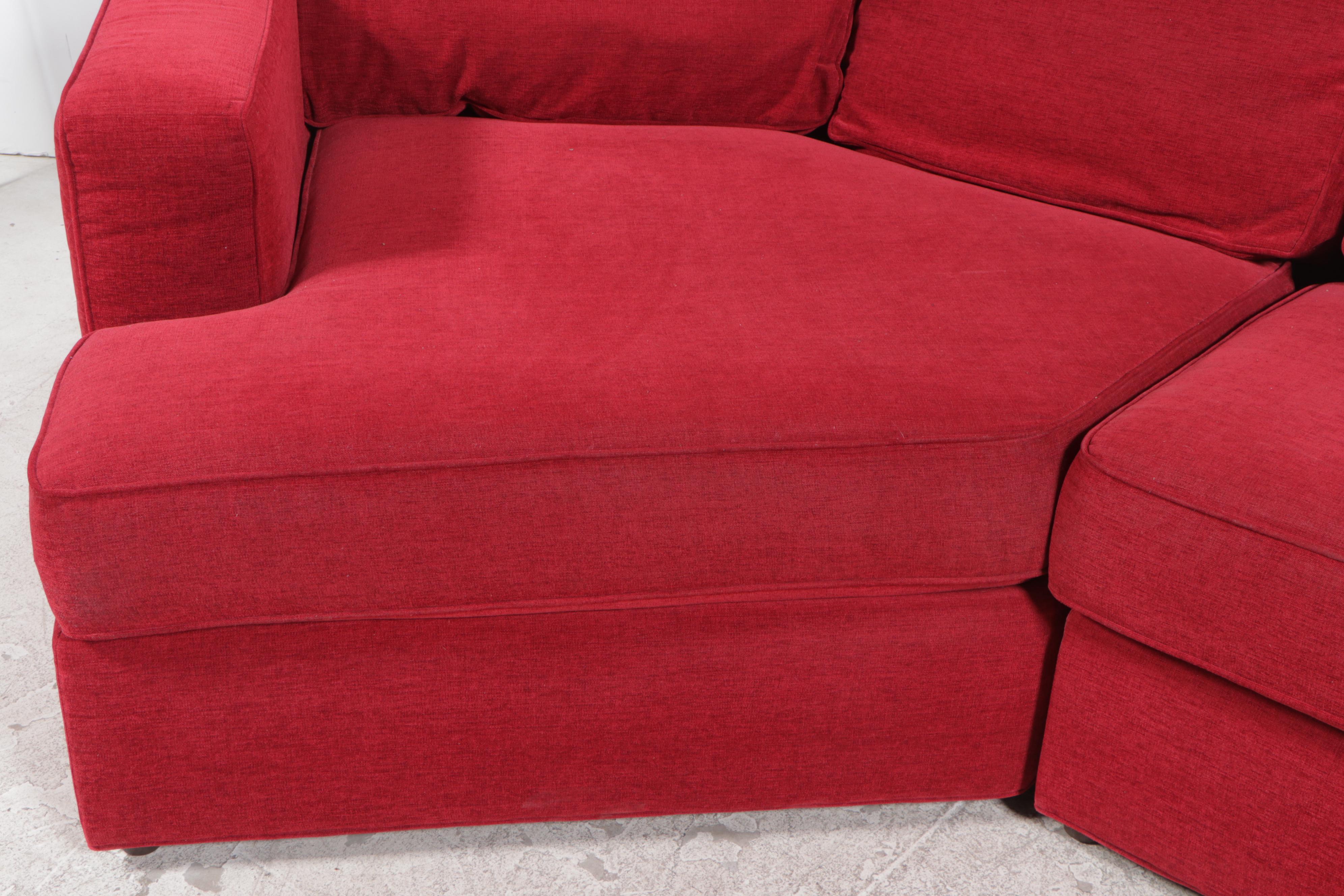 TwoPiece Norwalk Furniture CustomUpholstered Sectional Sofa and