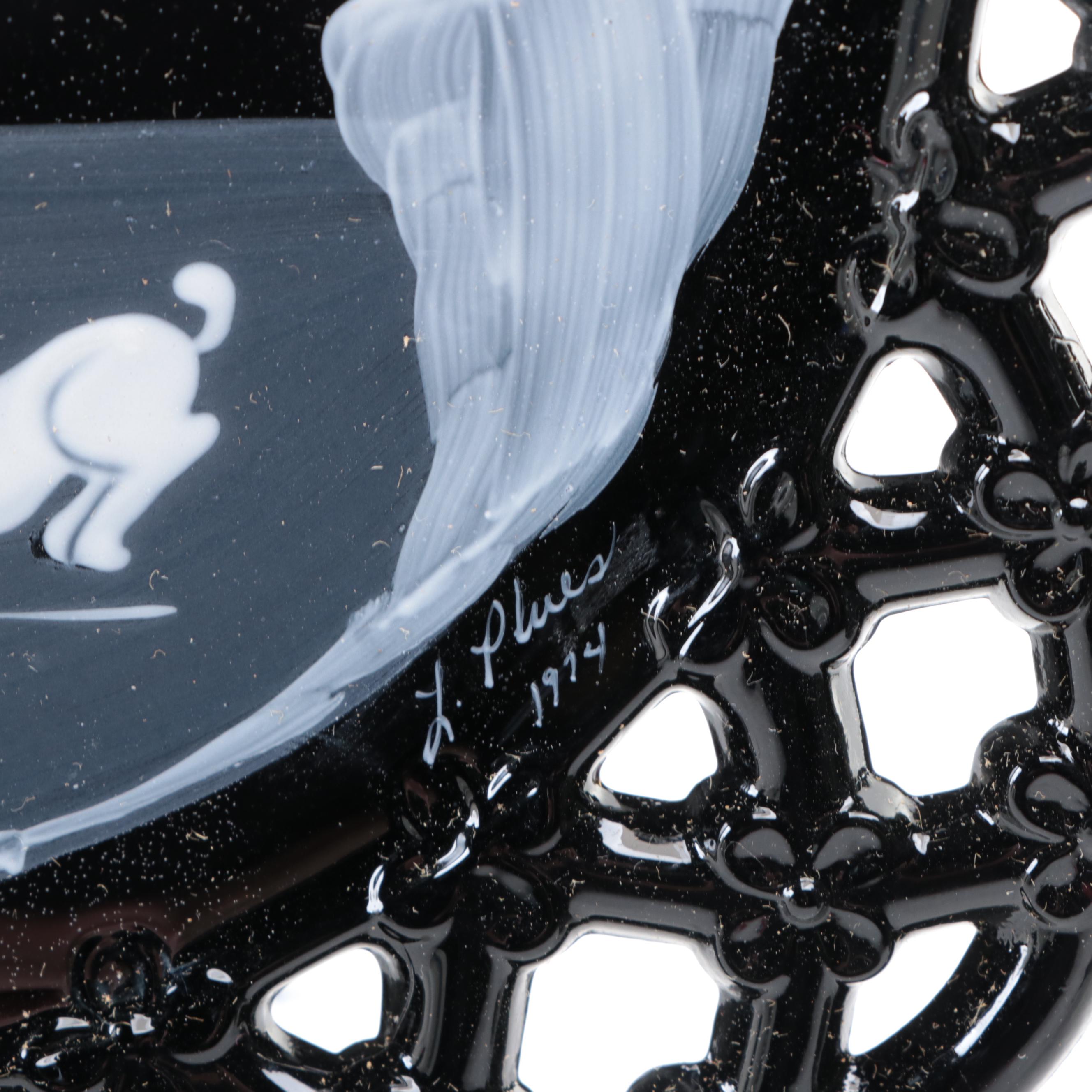 Westmoreland "Mary Gregory Reproduction" Plates and Other Cruet, 20th