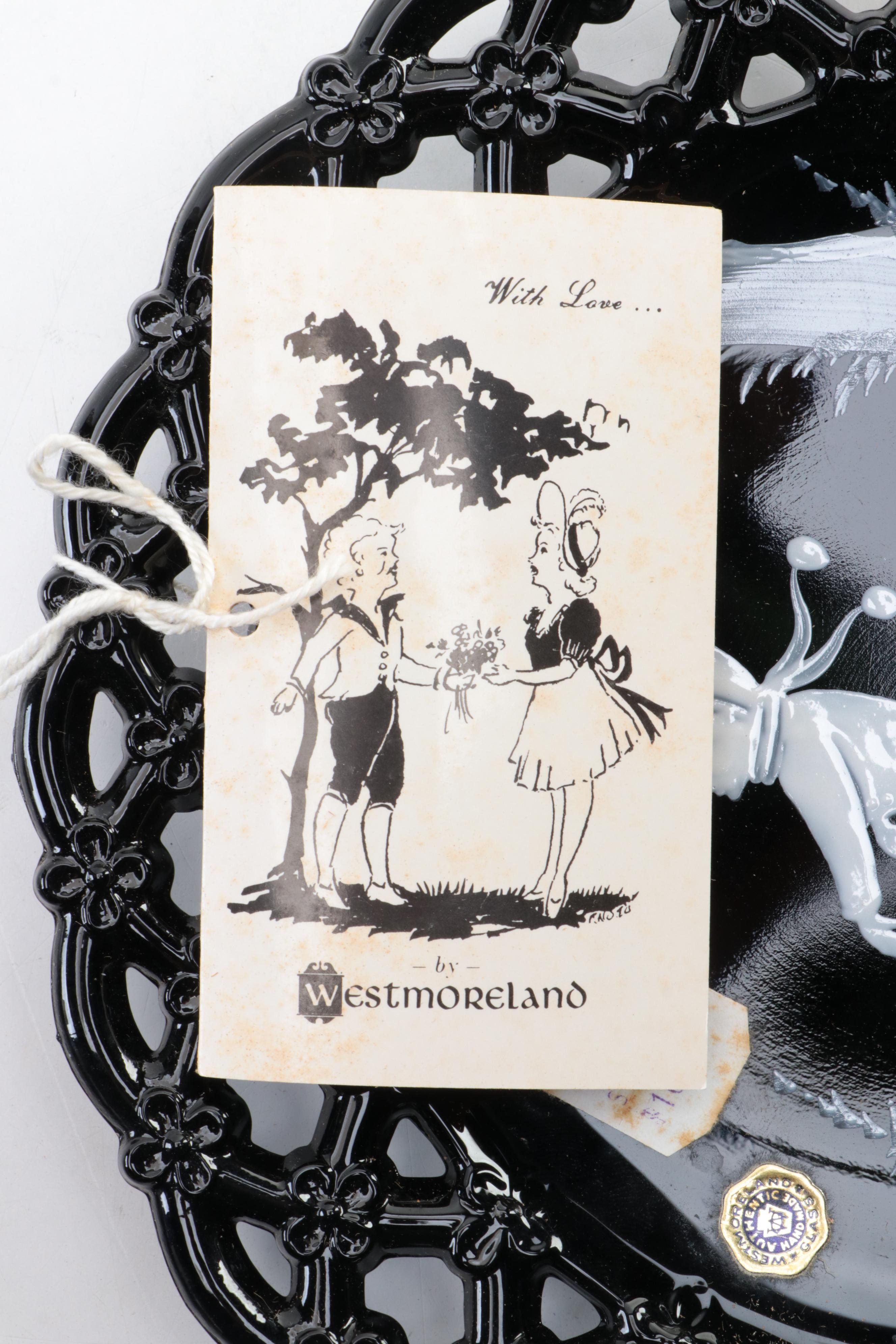 Westmoreland "Mary Gregory Reproduction" Plates and Other Cruet, 20th