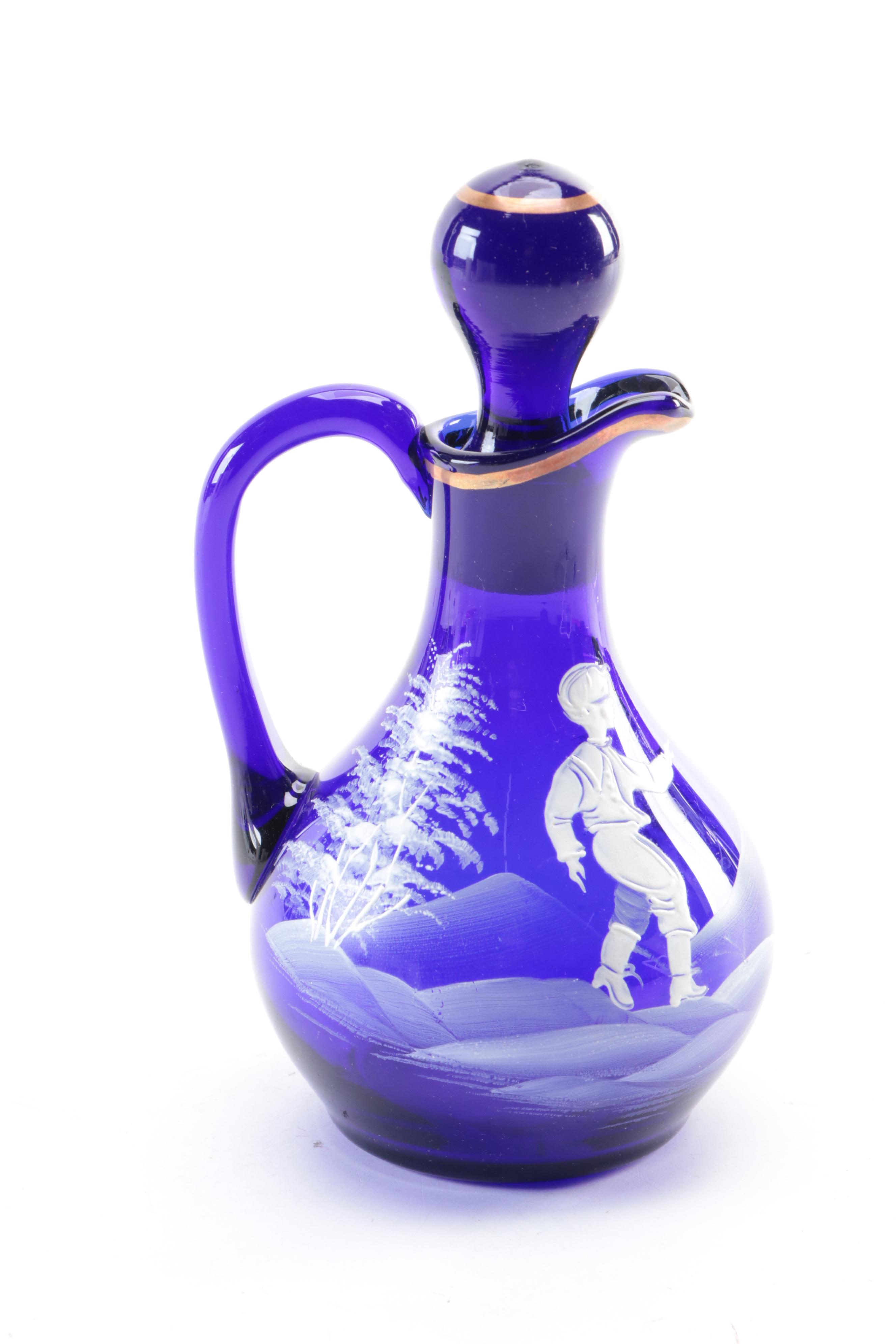 Westmoreland "Mary Gregory Reproduction" Plates and Other Cruet, 20th