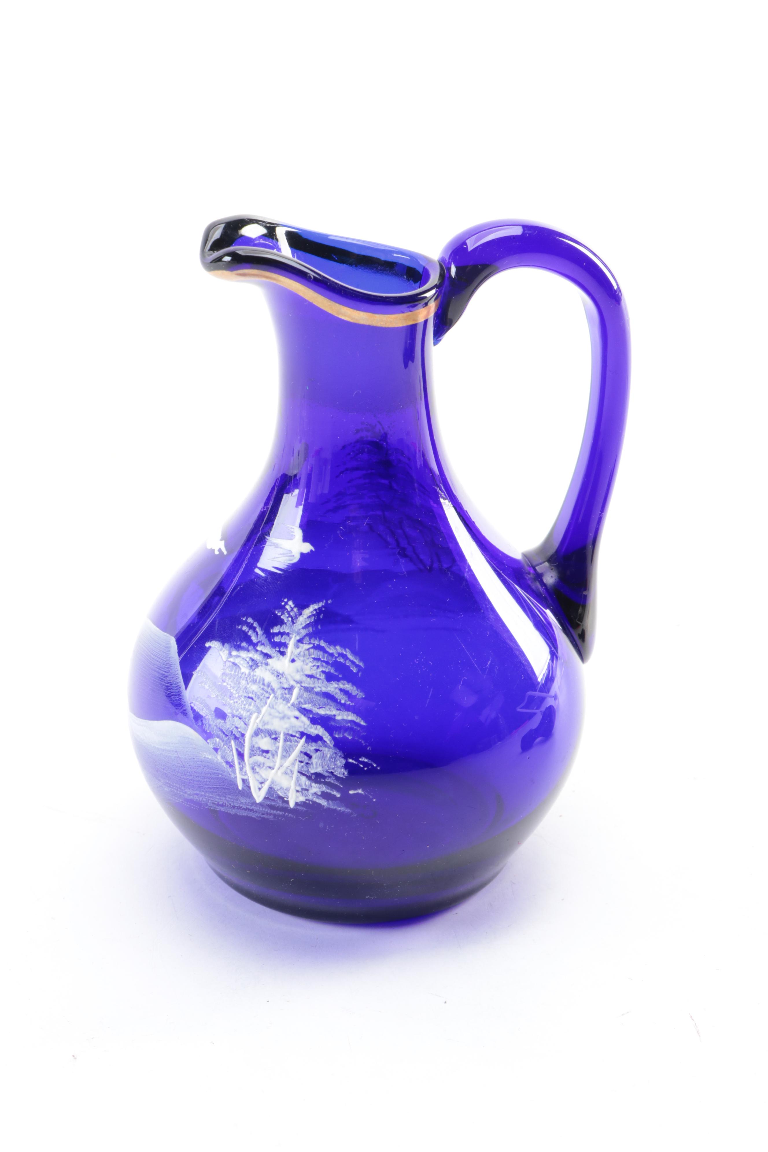 Westmoreland "Mary Gregory Reproduction" Plates and Other Cruet, 20th