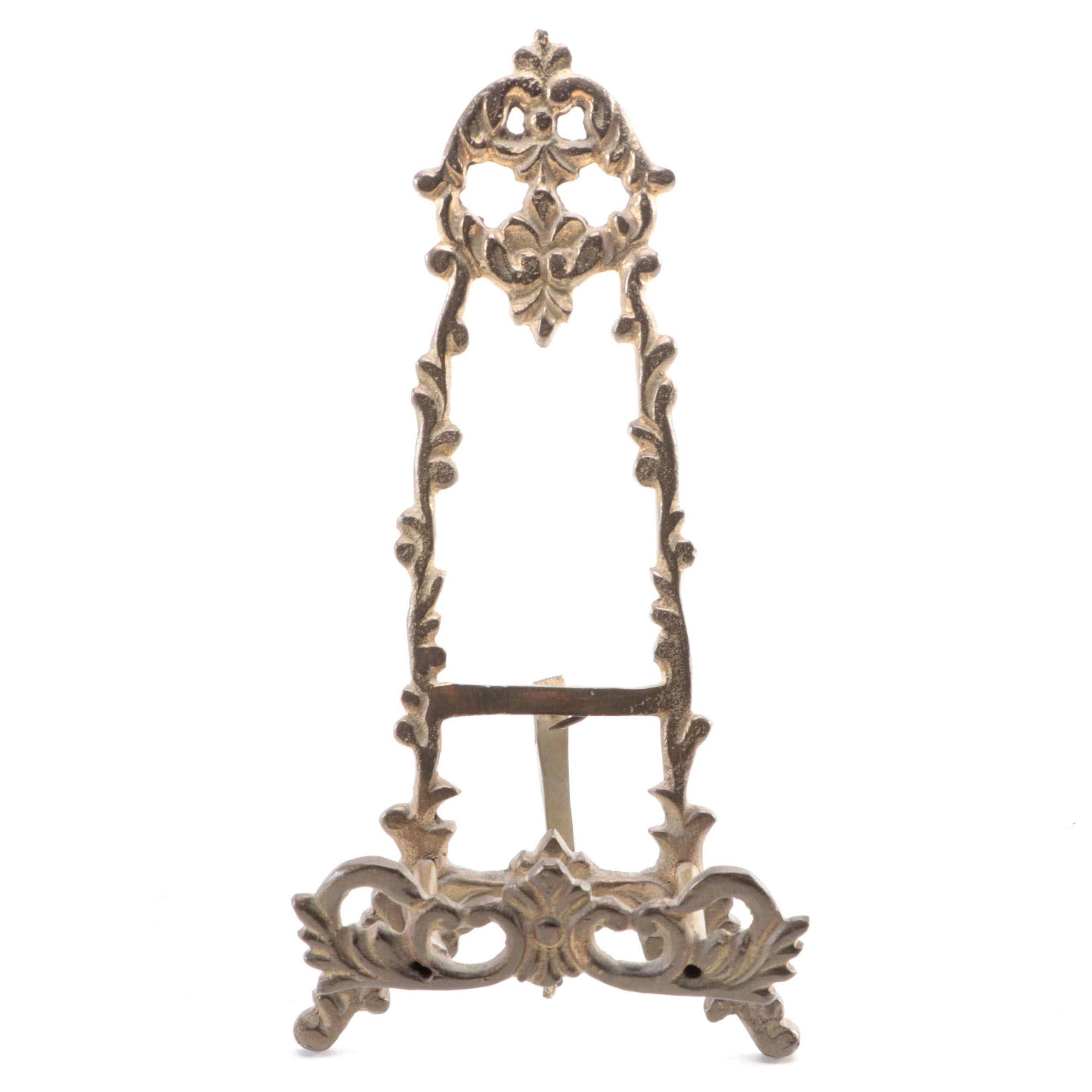 Victorian Style Brass Easel Picture Stand EBTH