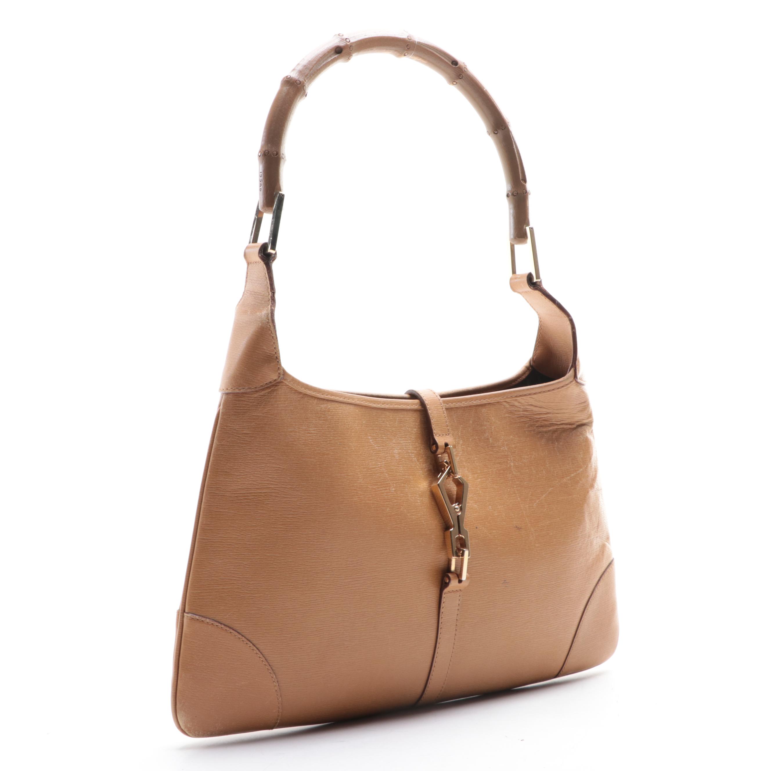 Gucci Bamboo Small Shoulder Bag in Grained Leather EBTH