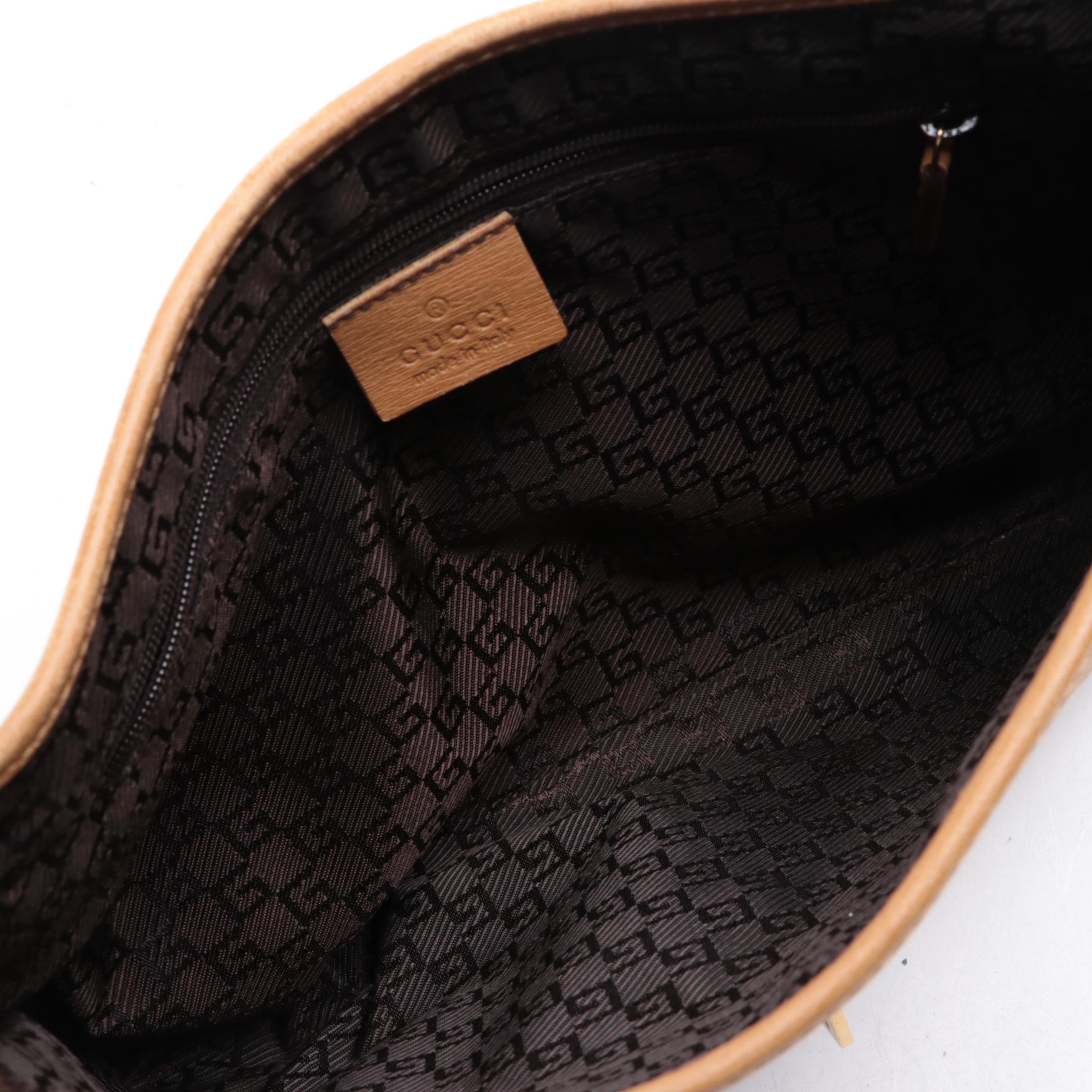 Gucci Bamboo Small Shoulder Bag in Grained Leather EBTH