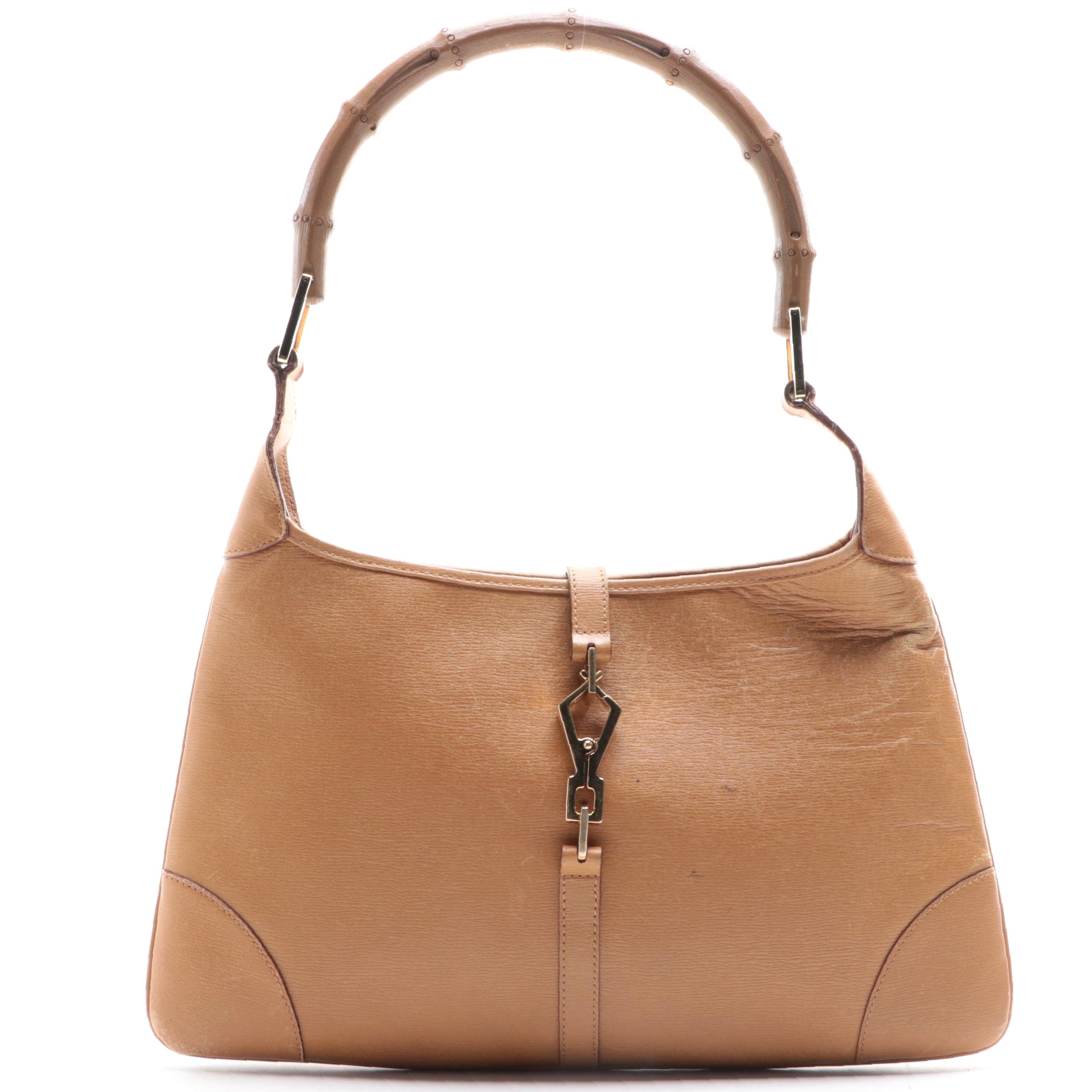 Gucci Bamboo Small Shoulder Bag in Grained Leather EBTH