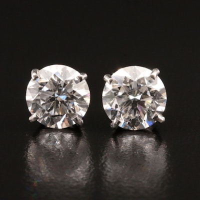 Platinum 5.50 CTW Lab Grown Diamond Stud Earrings with IGI Reports