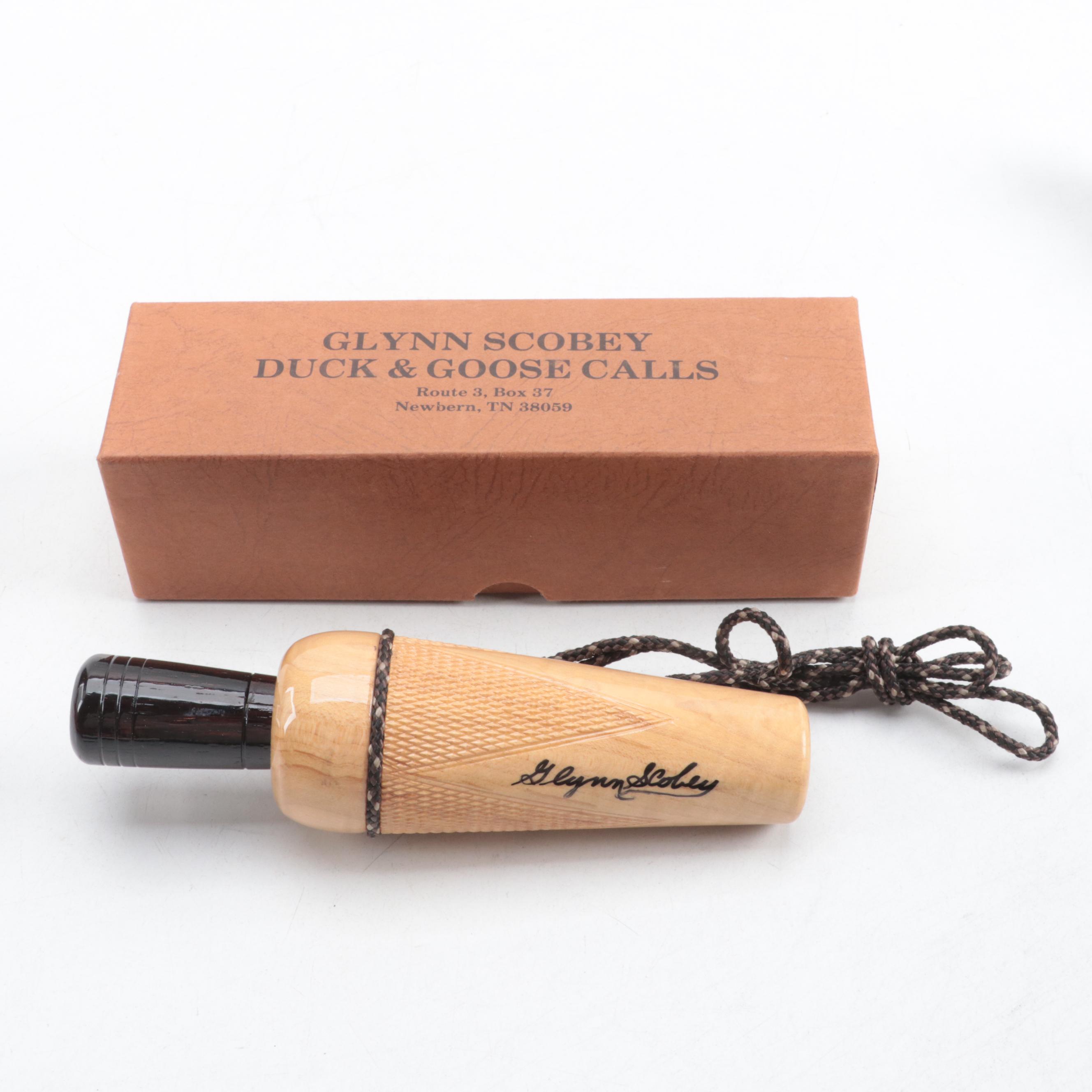 Glynn Scobey HandCrafted Wooden Magnum Goose and Mallard Duck Calls EBTH