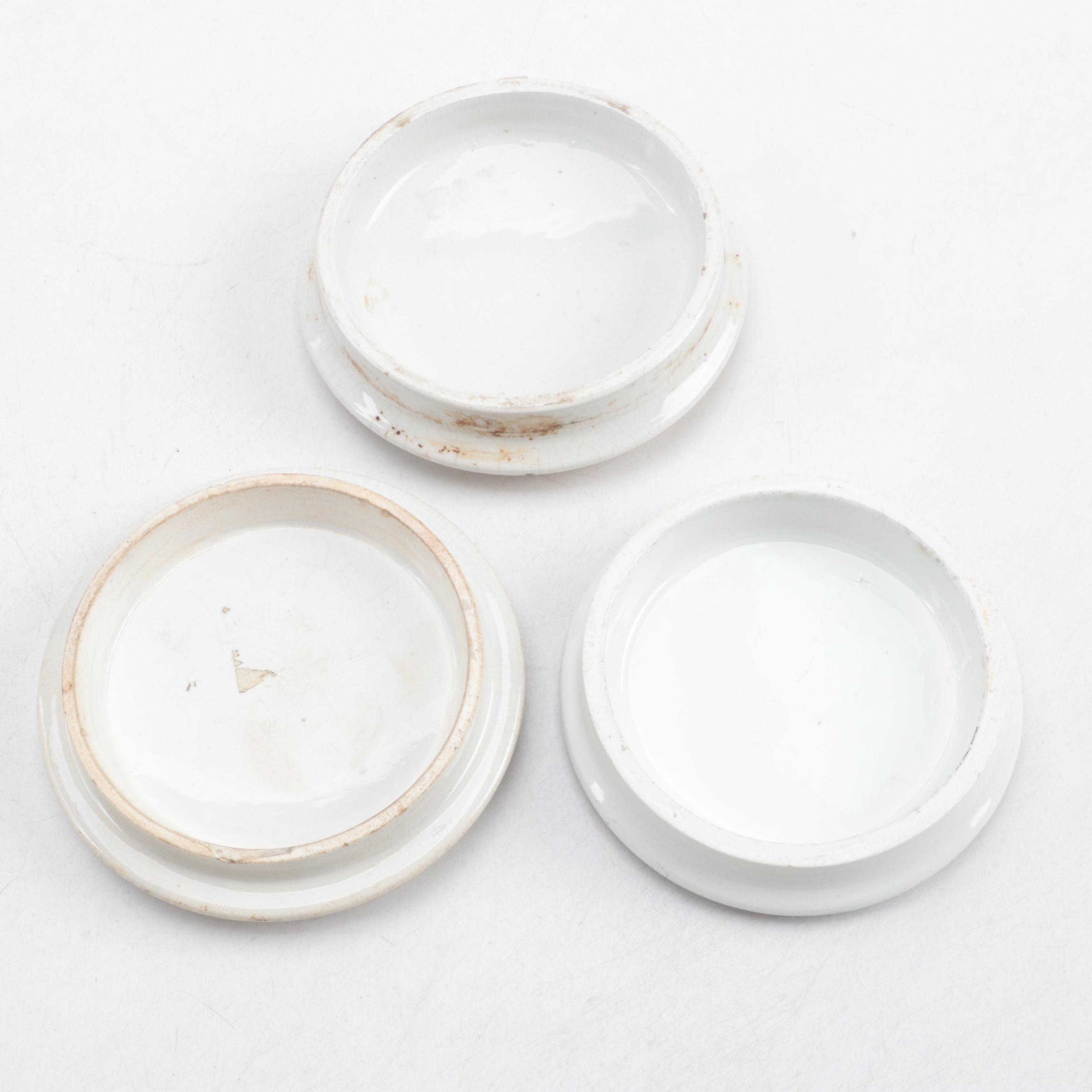 Prattware Pot Lids Depicting English Scenes, 19th Century EBTH