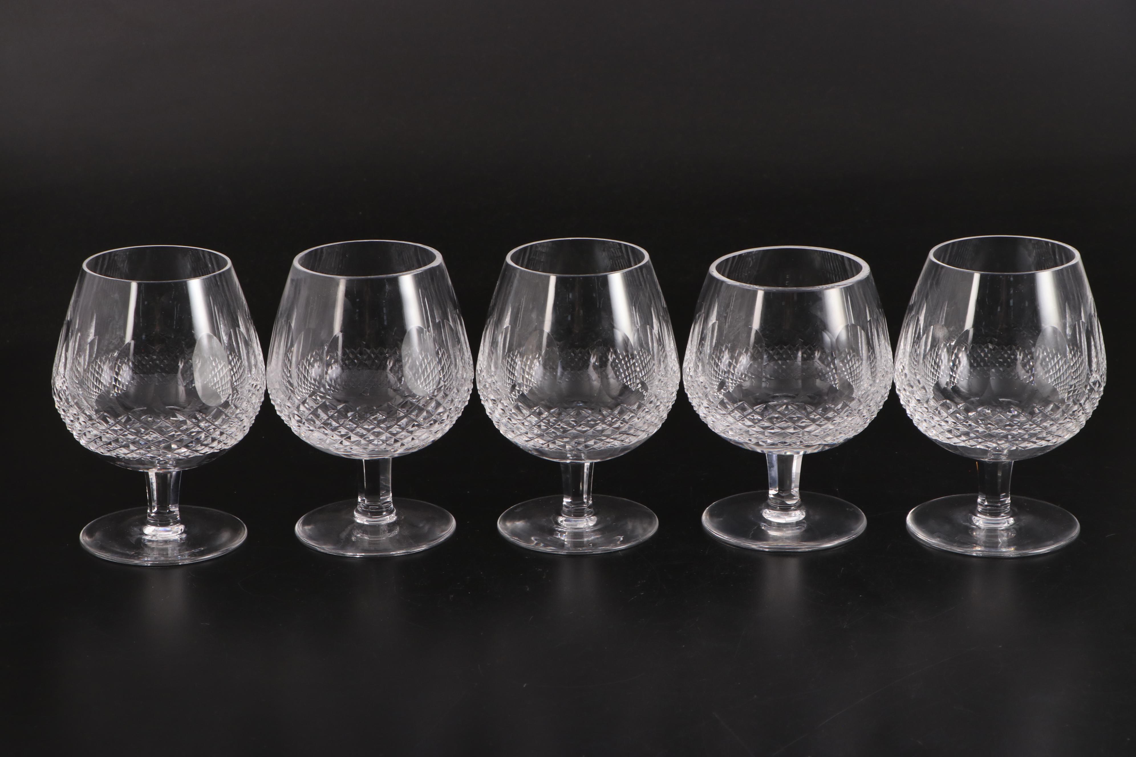 Waterford "Colleen Tall Stem" Cut Crystal Brandy Snifters EBTH