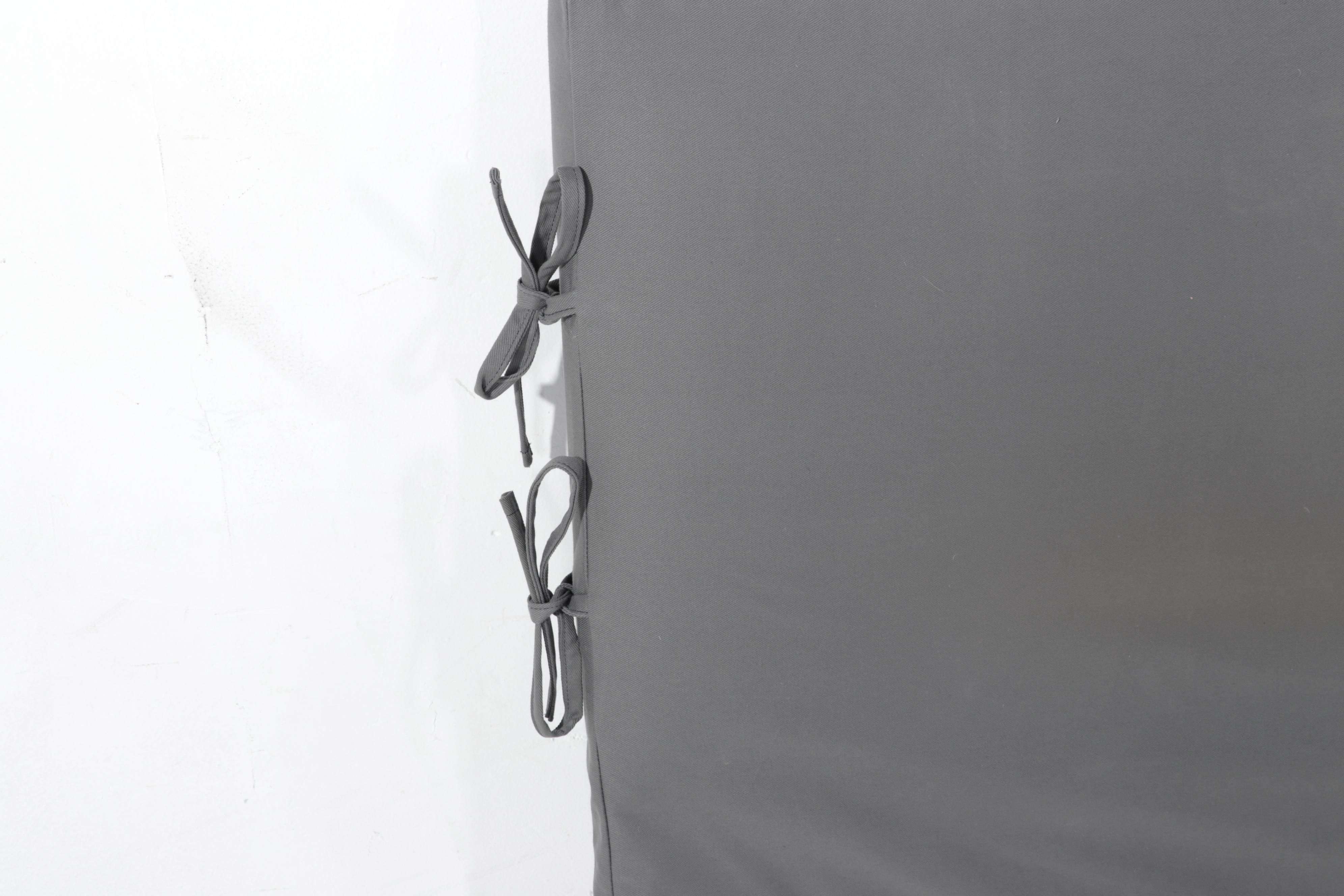 Black Metal and Gray Slipcover Upholstered King Size Headboard EBTH