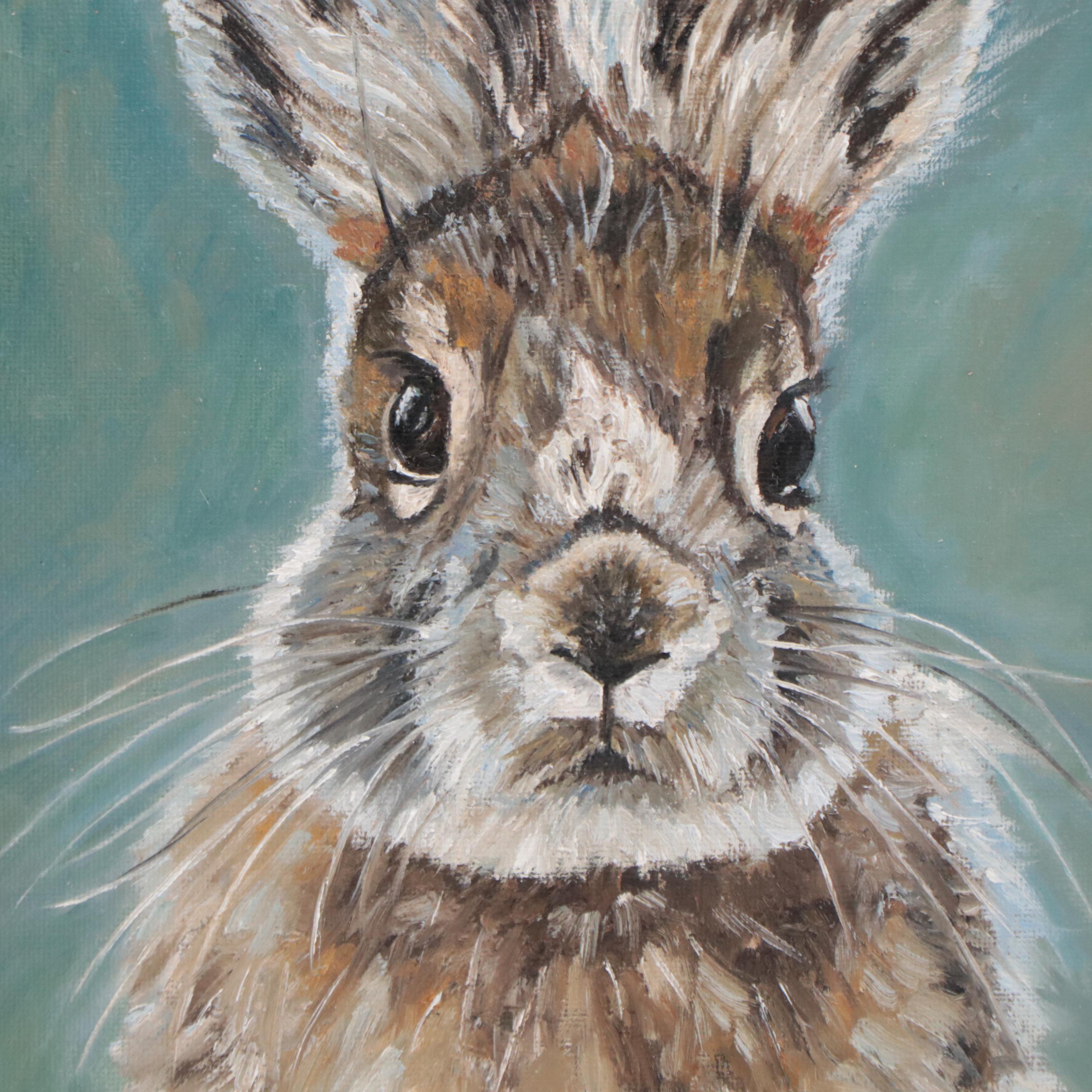 Sophie Simon Oil Painting of Rabbit, 2022 | EBTH