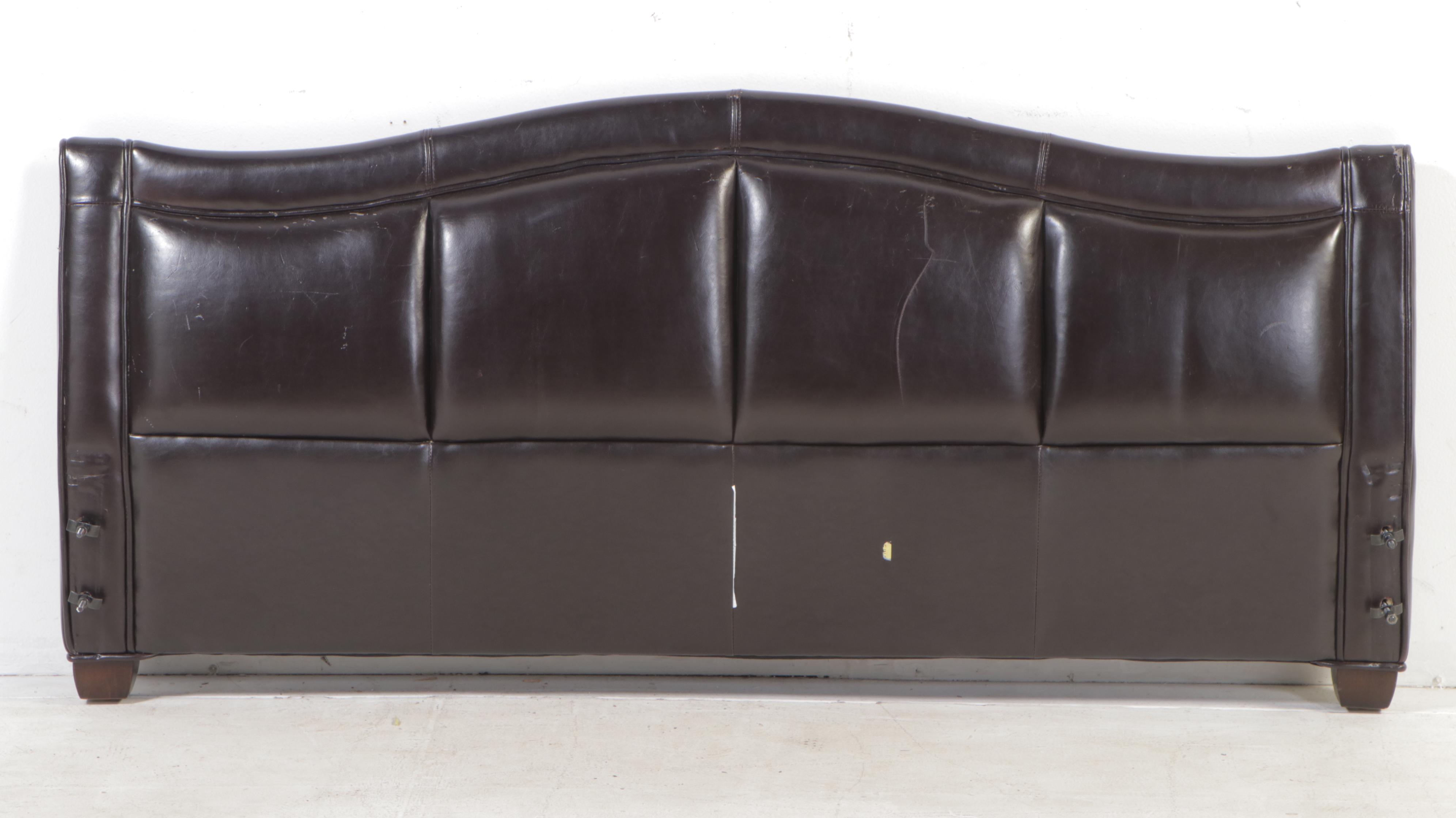 Thomasville Bonded Leather Queen Size Bed Frame EBTH