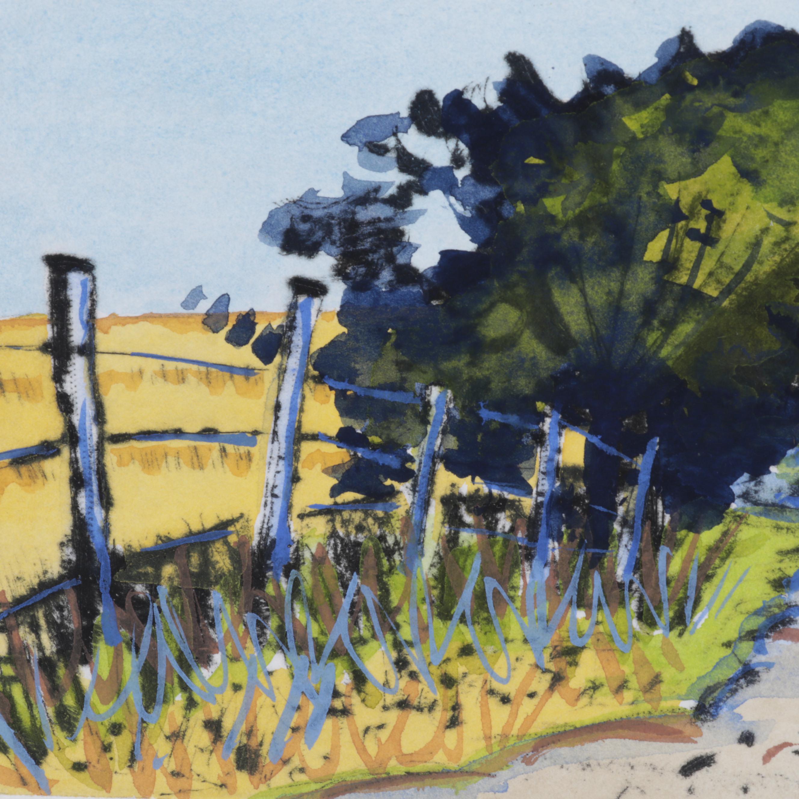 Brian Hoxha HandPainted Etching "Afternoon Walk," 21st Century EBTH