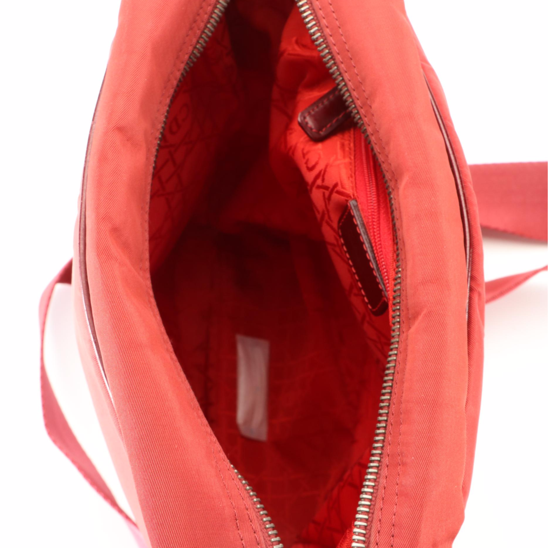 Christian Dior Crossbody Bag in Red Nylon and Patent Leather Trim EBTH