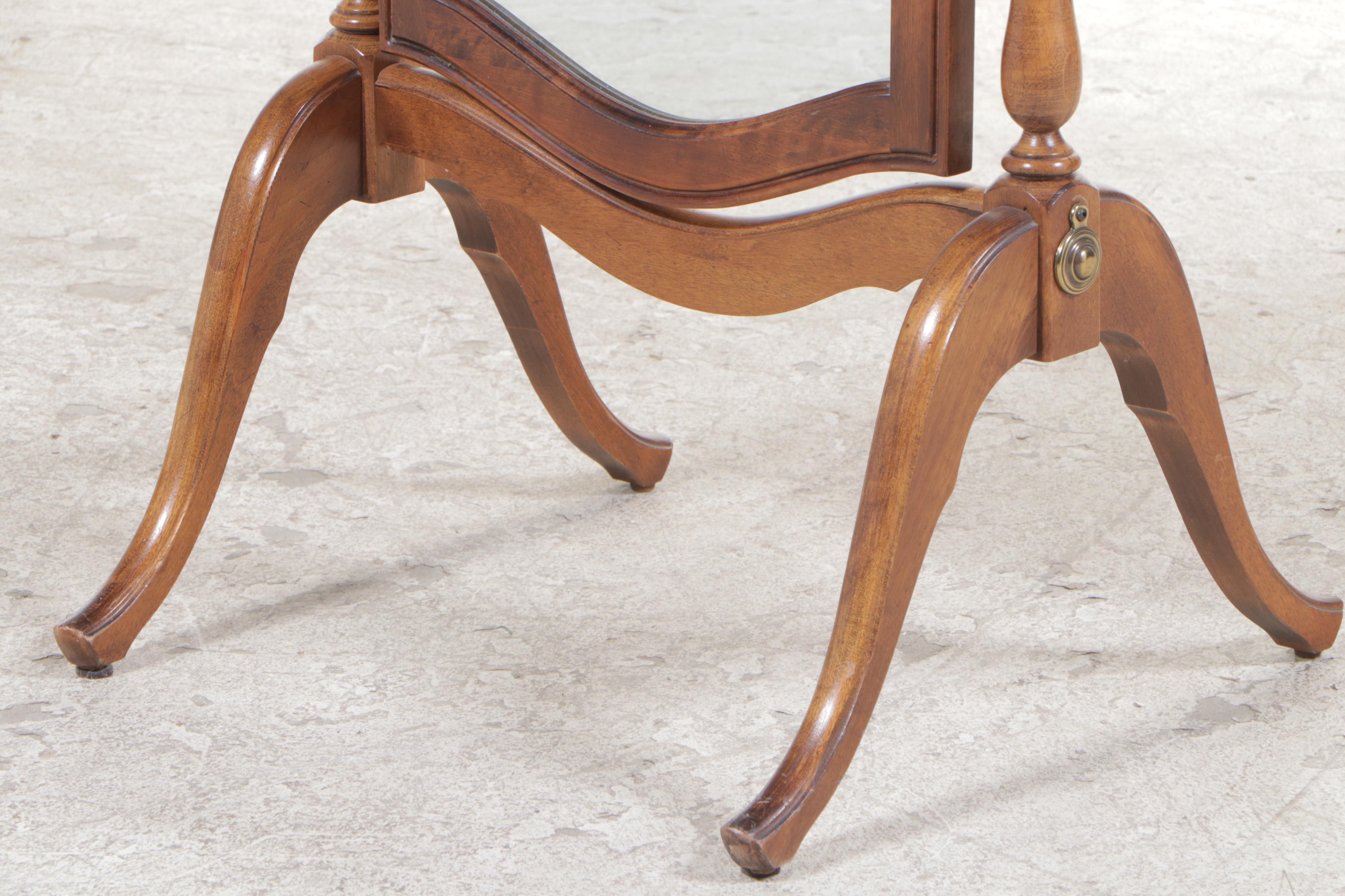 Ethan Allen French Provincial Style Maple Cheval Mirror, Late 20th