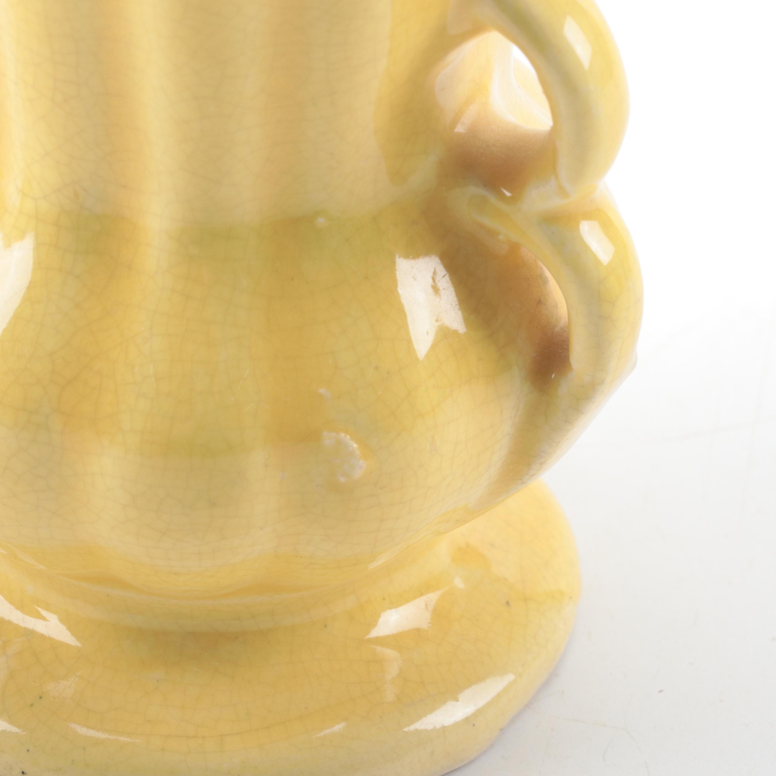 McCoy Pottery Yellow Glazed Ceramic Vases, Mid20th Century EBTH