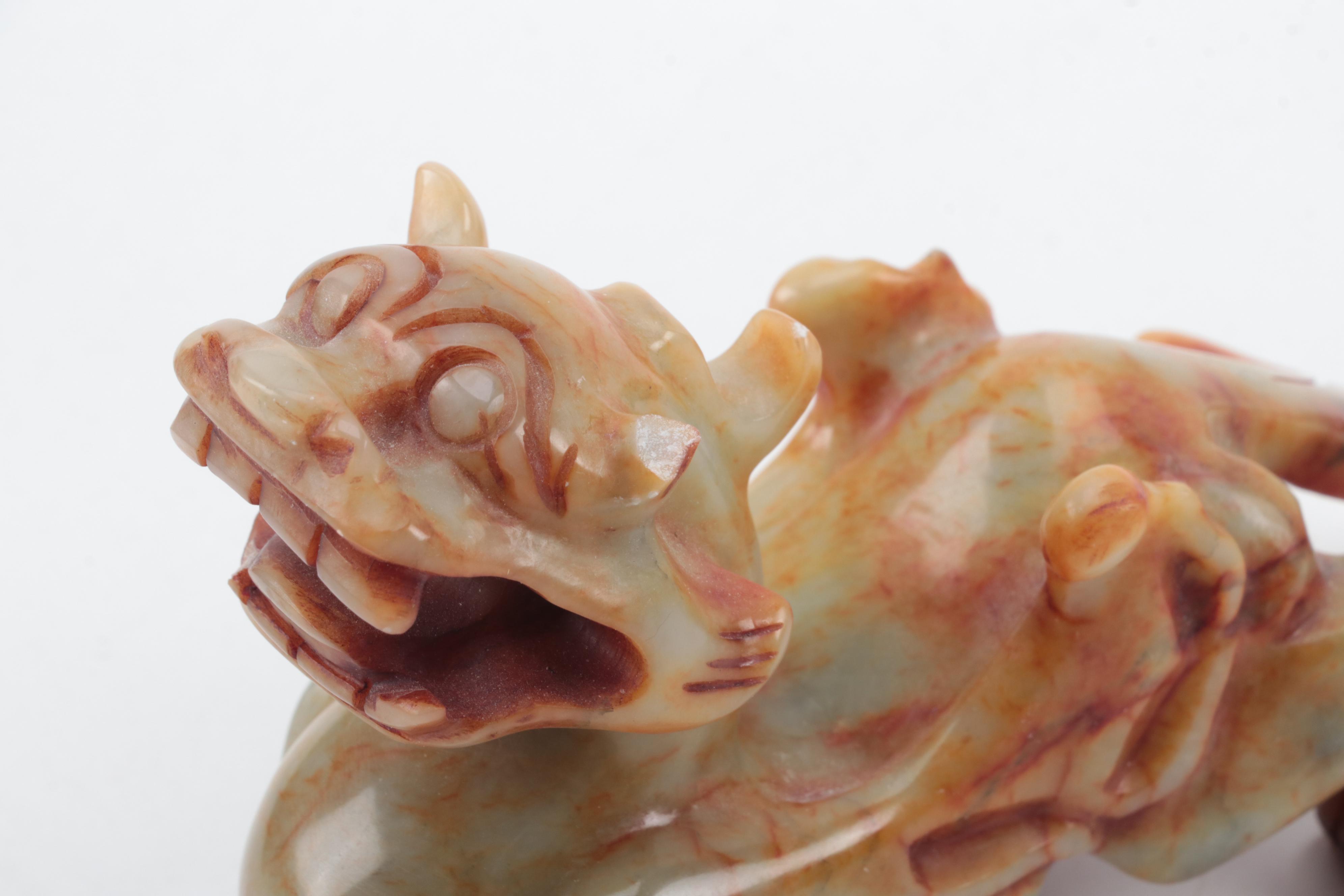 Japanese Carved Soapstone Dragon and Other Figurines EBTH