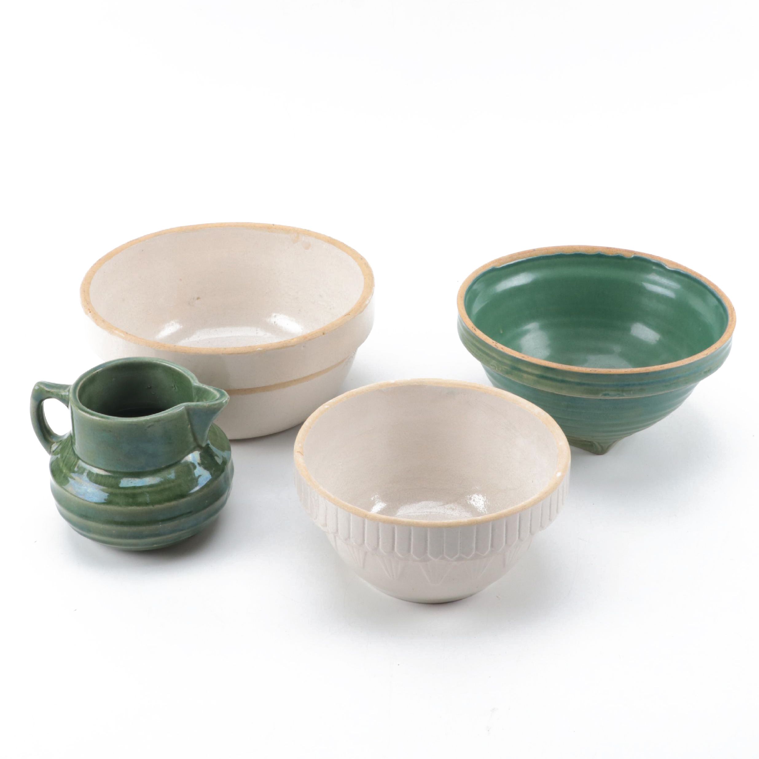 McCoy Pottery and Other American Glazed Stoneware Mixing Bowls and