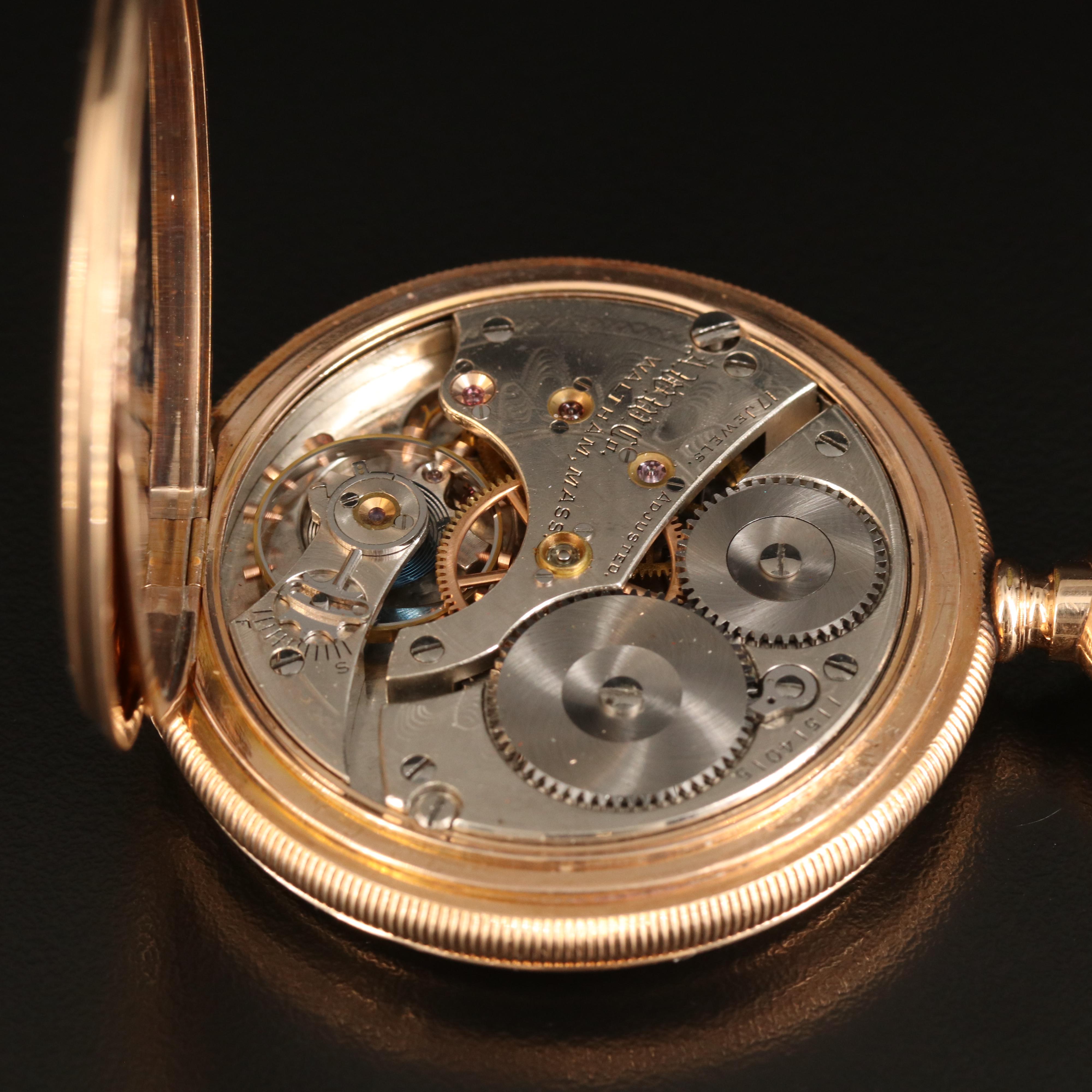 1902 Waltham GoldFilled Hunter Case Pocket Watch EBTH