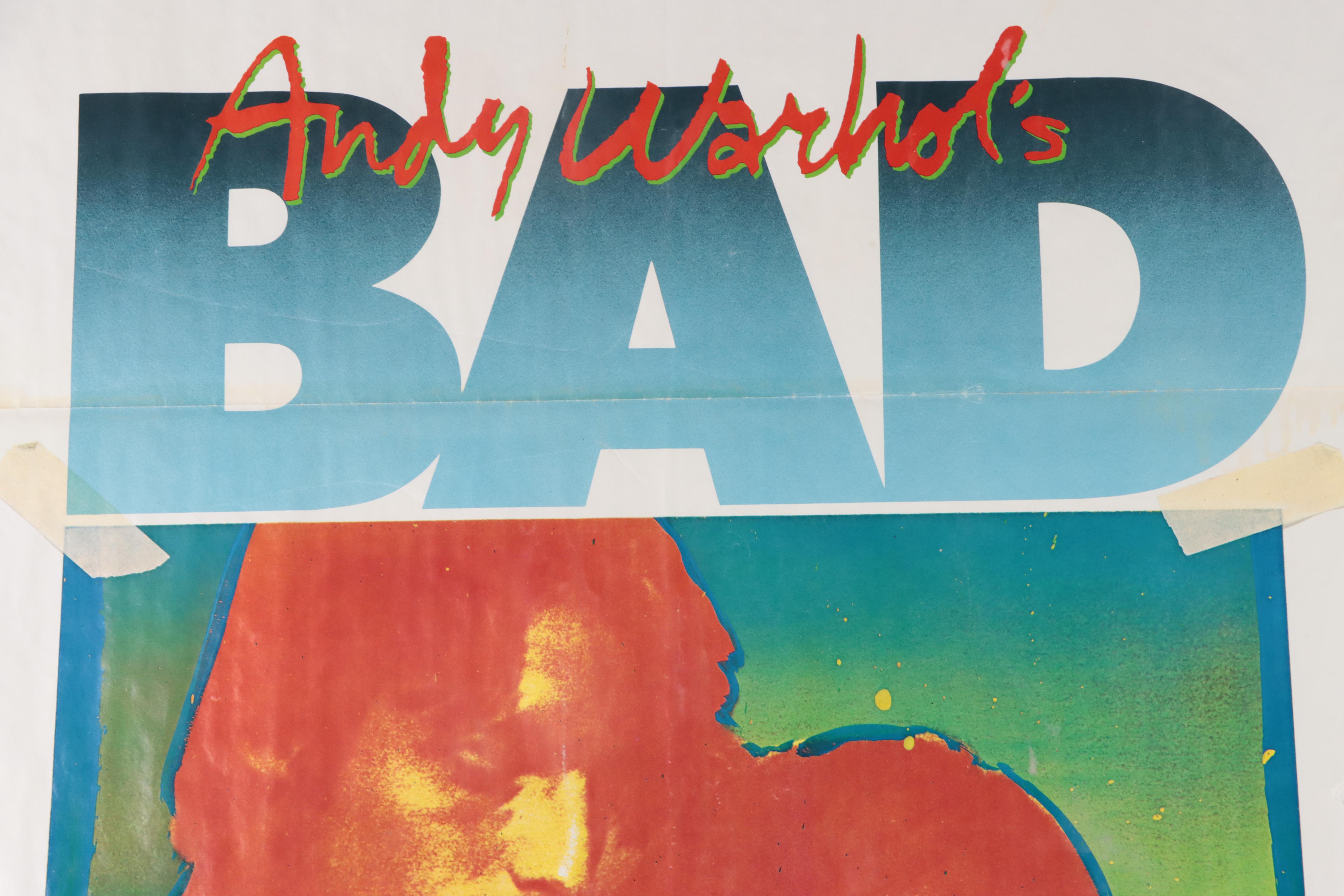 Film Release Poster for Andy Warhol's "Bad," 1977 EBTH